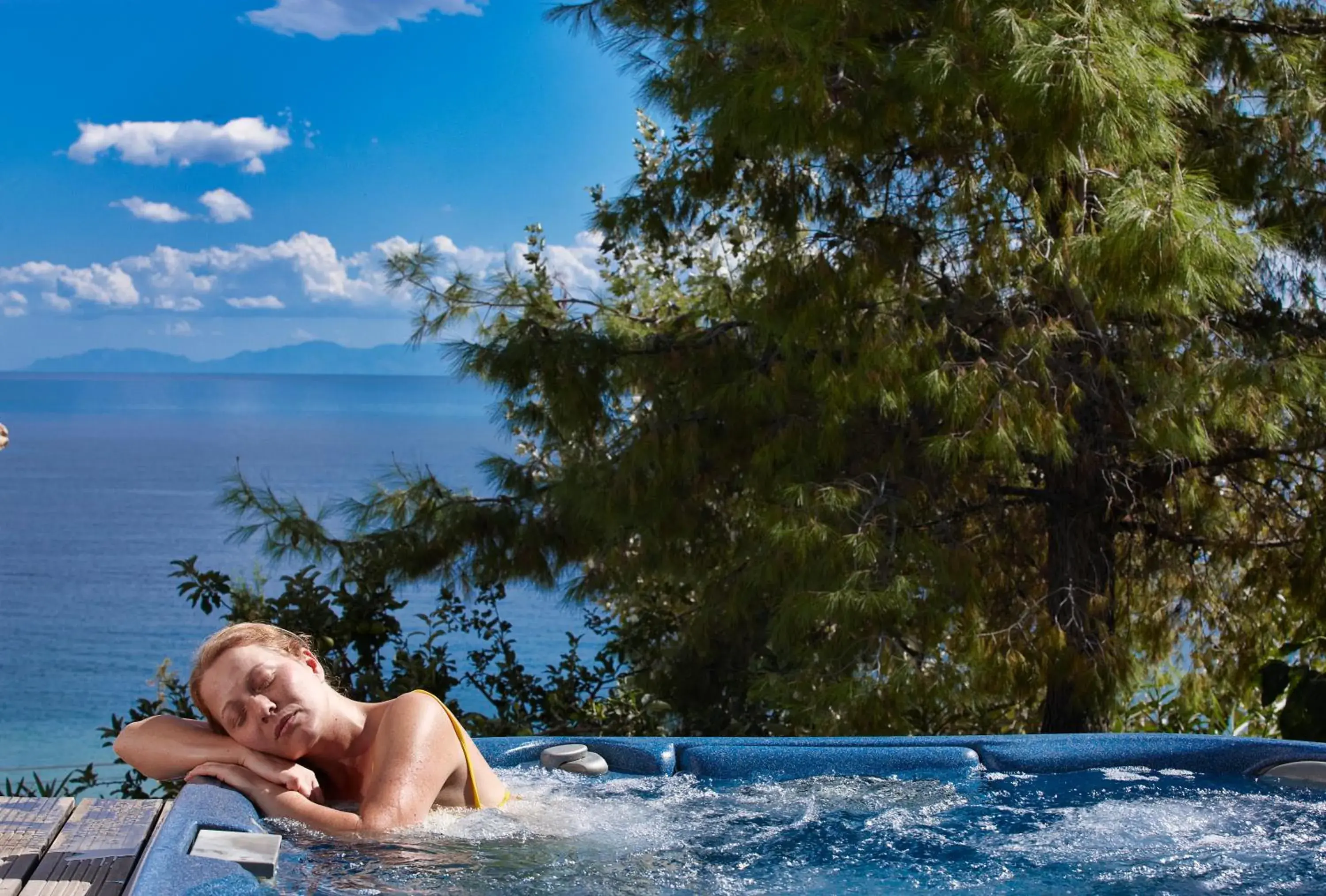 Patio, Swimming Pool in Aegean Suites Hotel