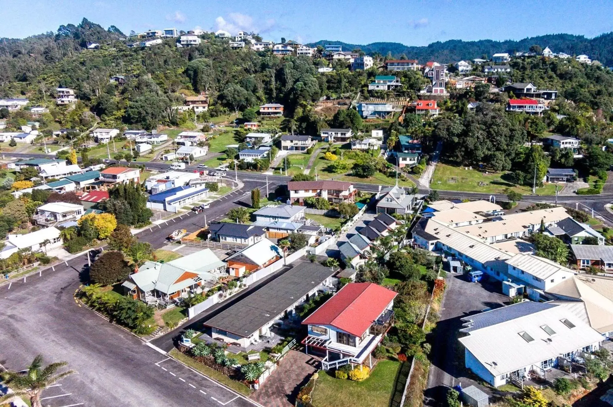 Day, Bird's-eye View in Tairua Shores Motel