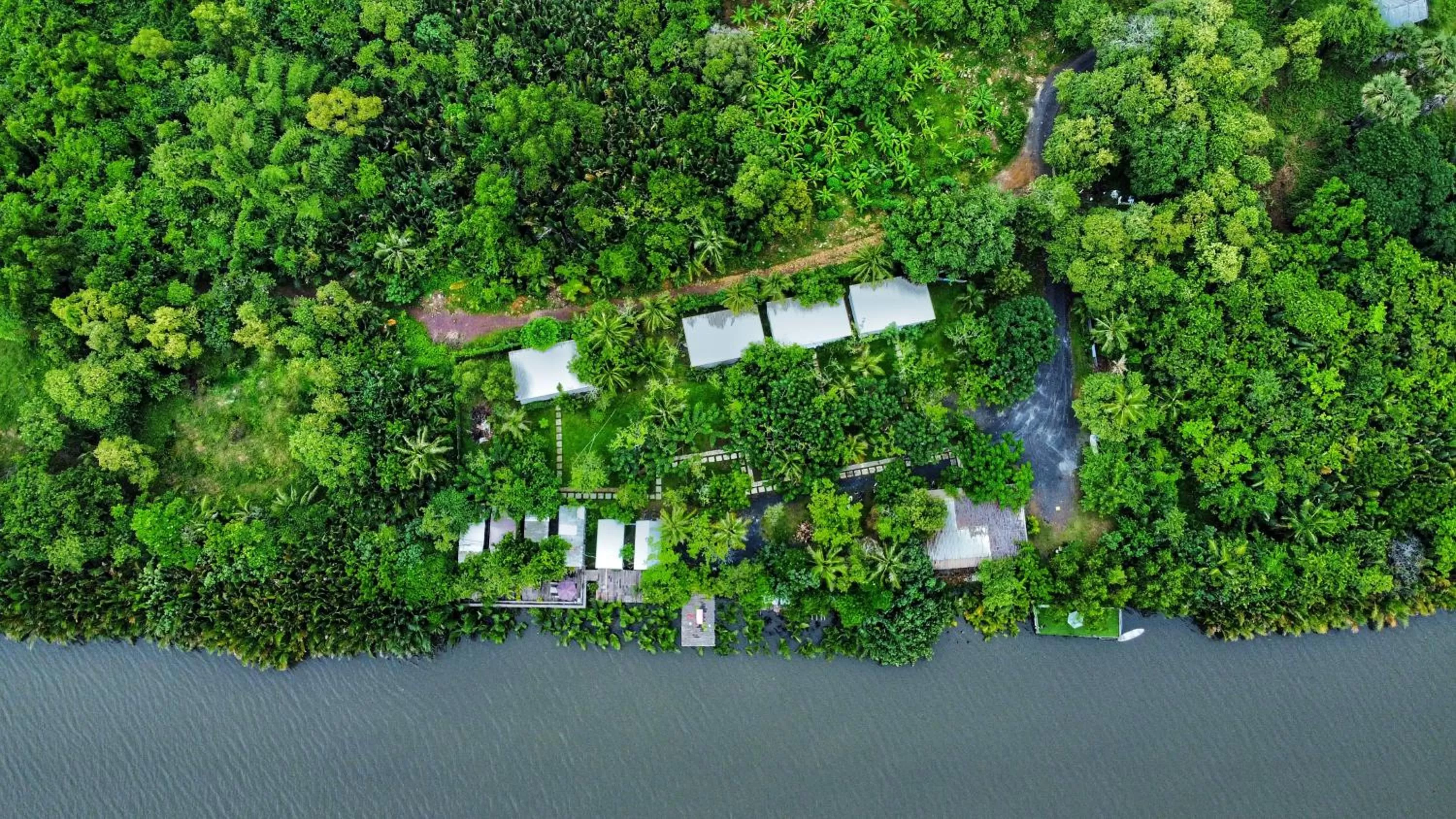Bird's eye view, Bird's-eye View in Kampot Riverfront Boutique
