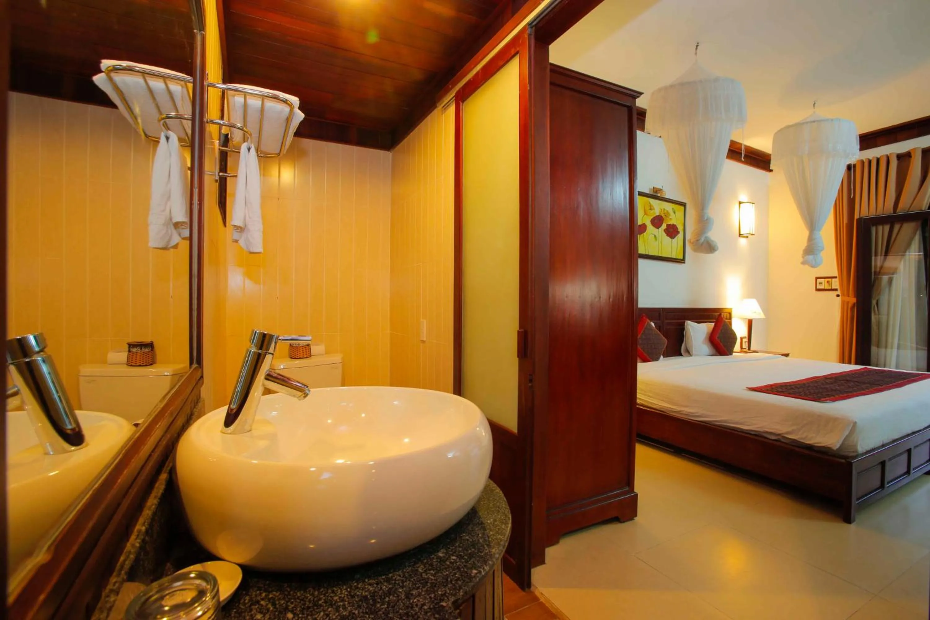 Bathroom, Bed in Hoi An Garden Villas