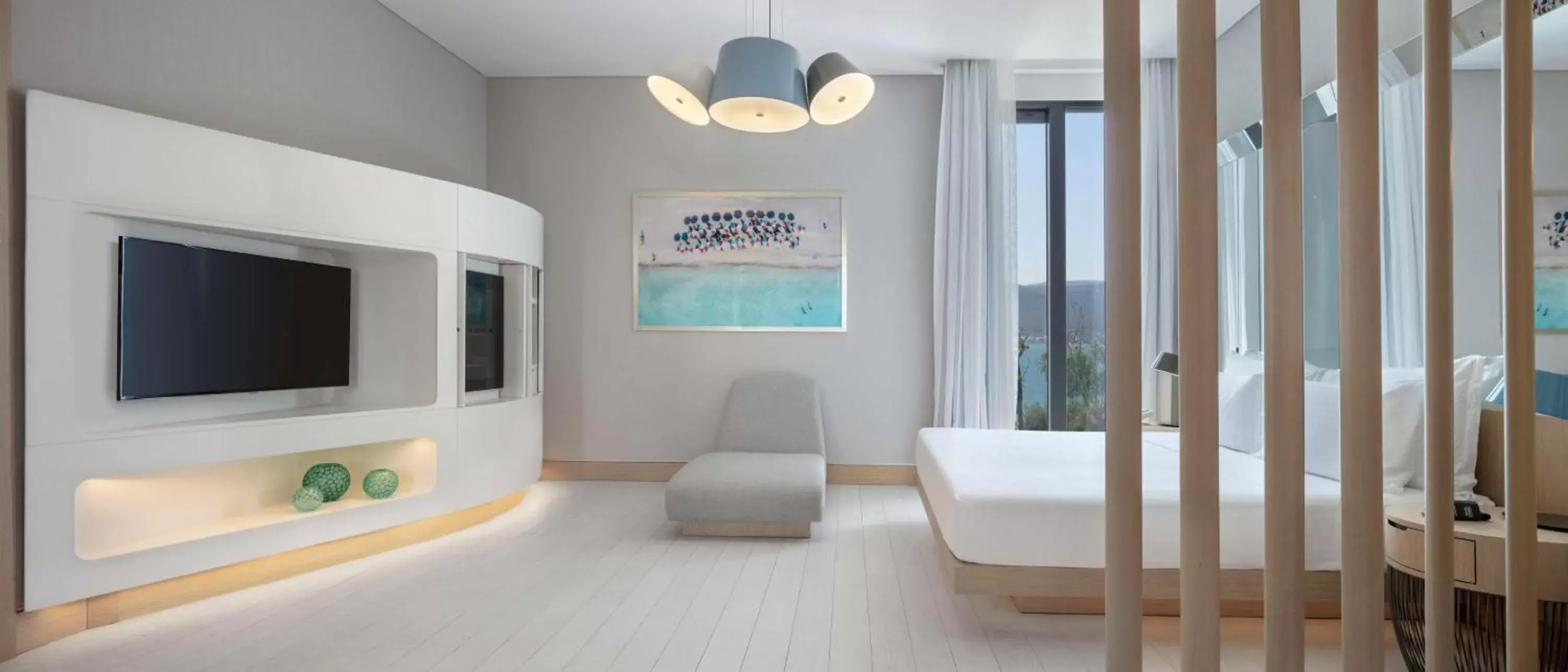 Bed, TV/Entertainment Center in Susona Bodrum, LXR Hotels & Resorts