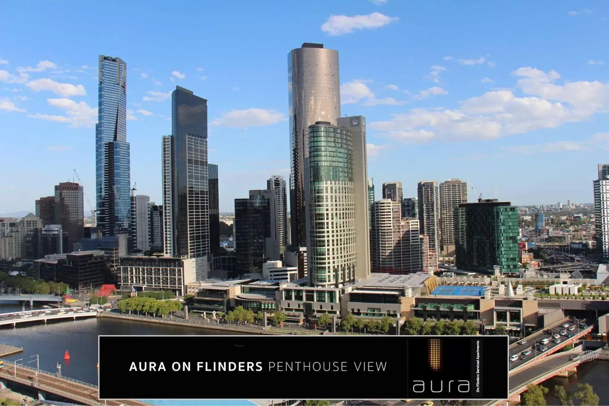 City view in Aura on Flinders Serviced Apartments