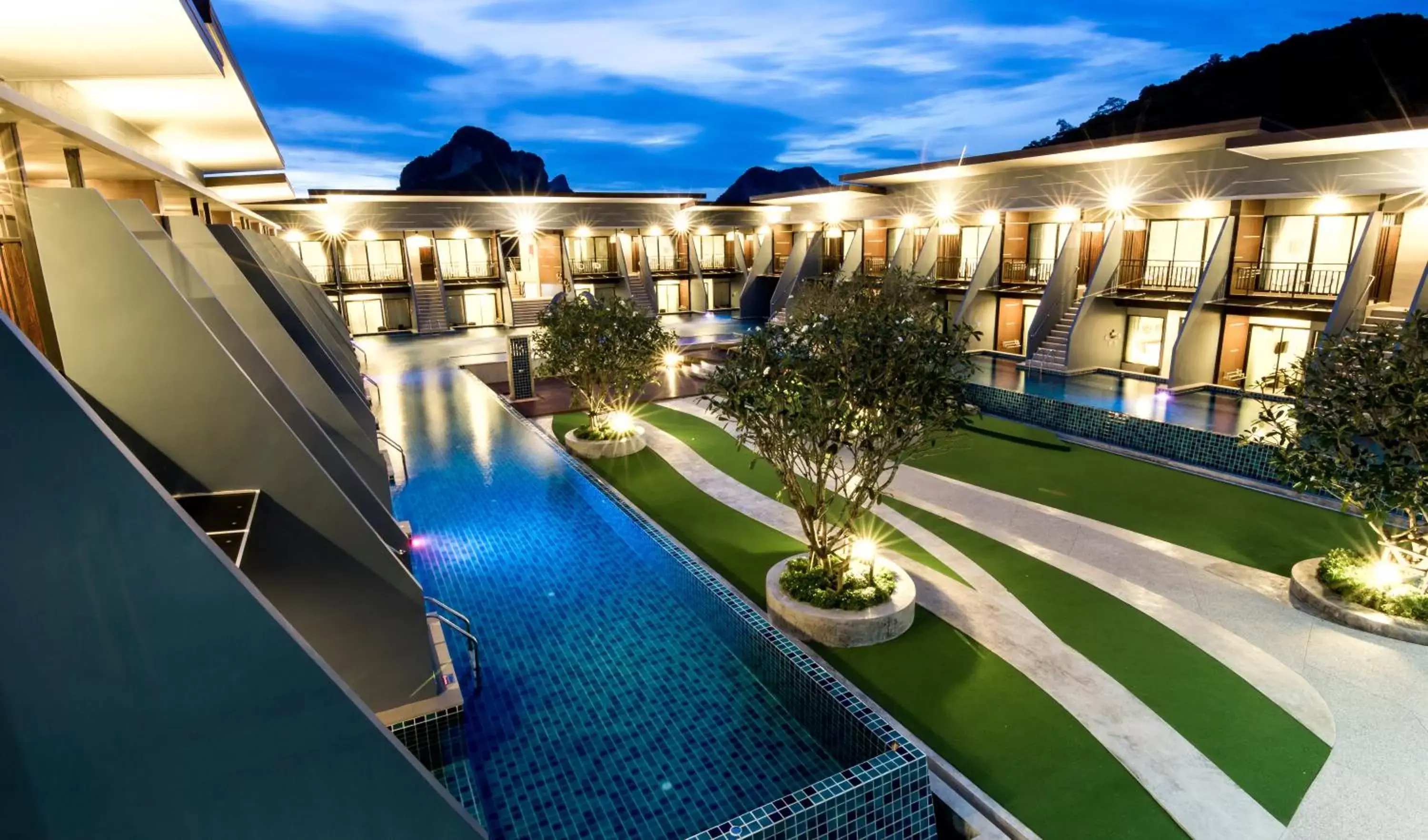 Bird's eye view, Swimming Pool in The Phu Beach Hotel - SHA Plus