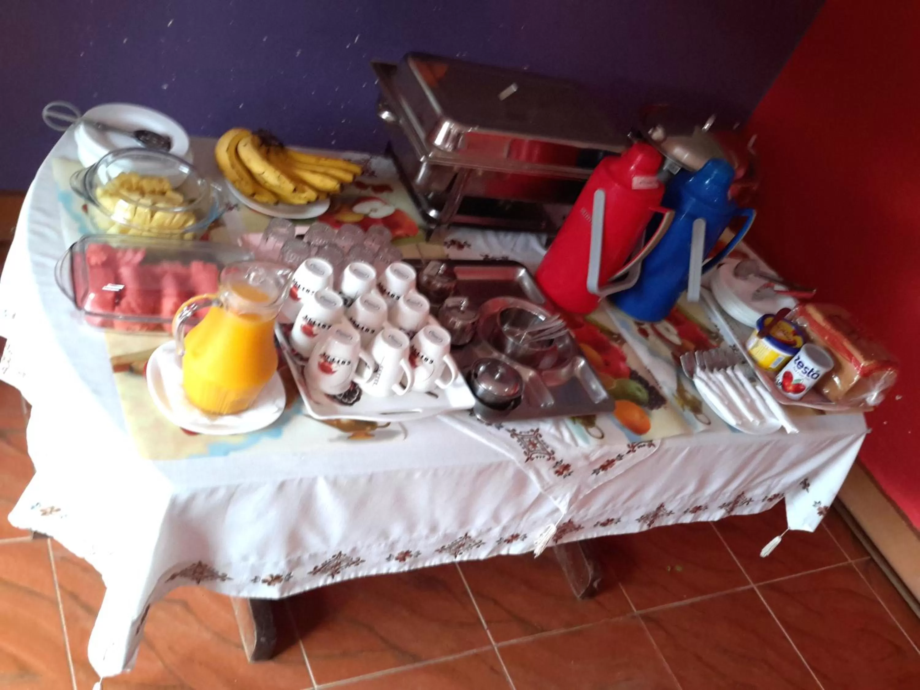 Buffet breakfast in Lucia Villas Mbale