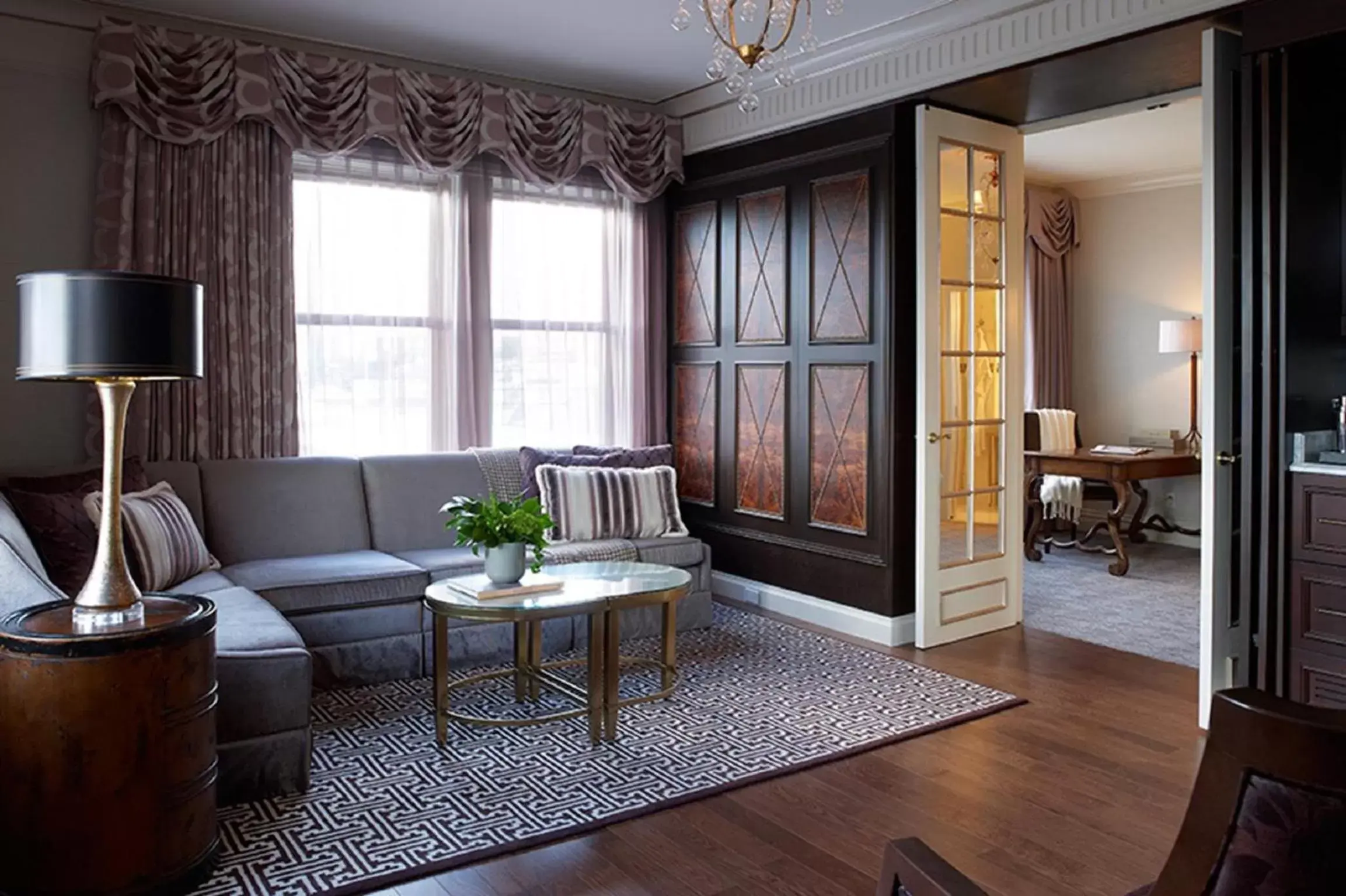 Living room in The Lenox Living room in The Lenox