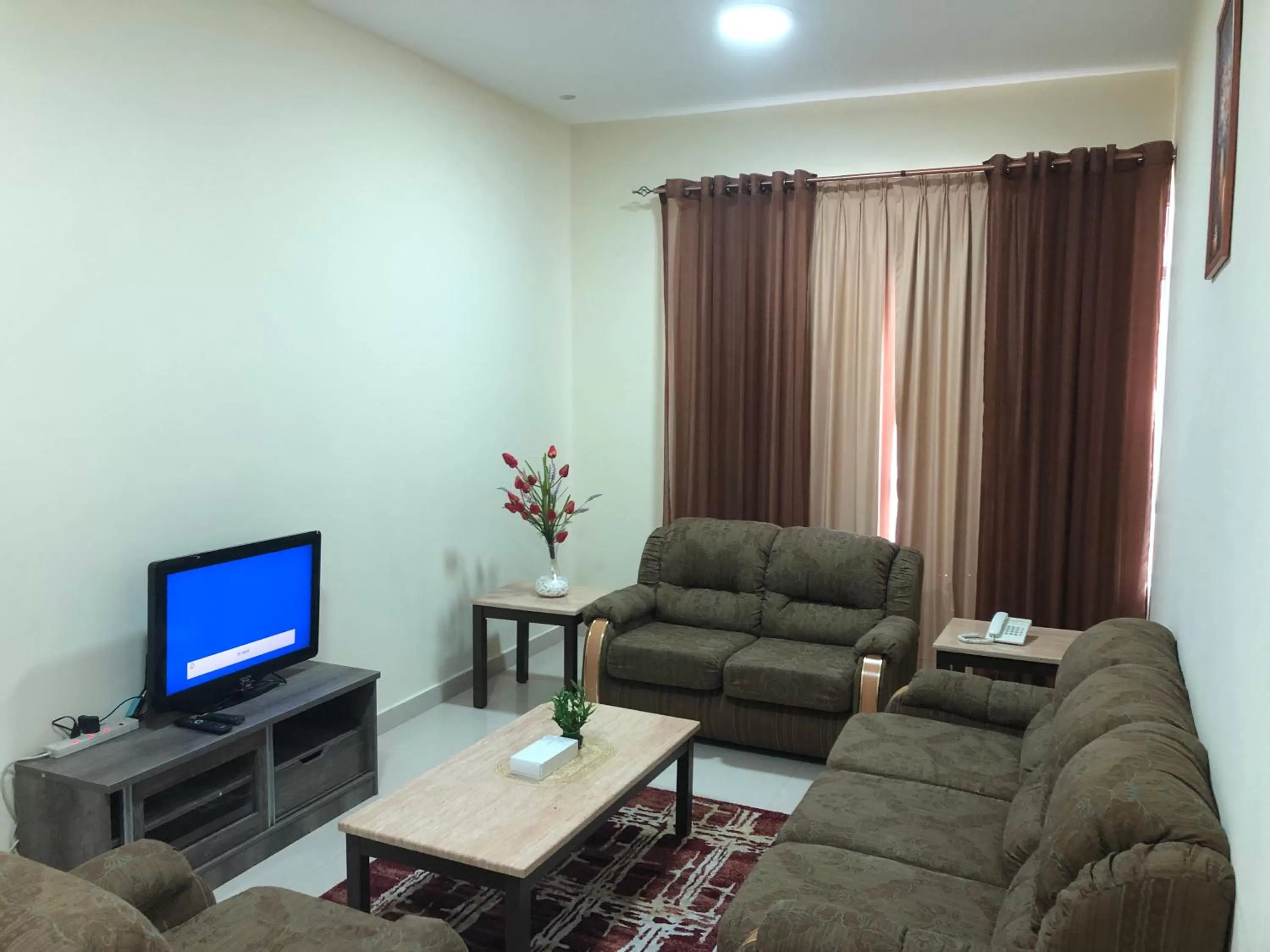 Living room, Seating Area in Al Khaleej Plaza Furnished Apartments LLC
