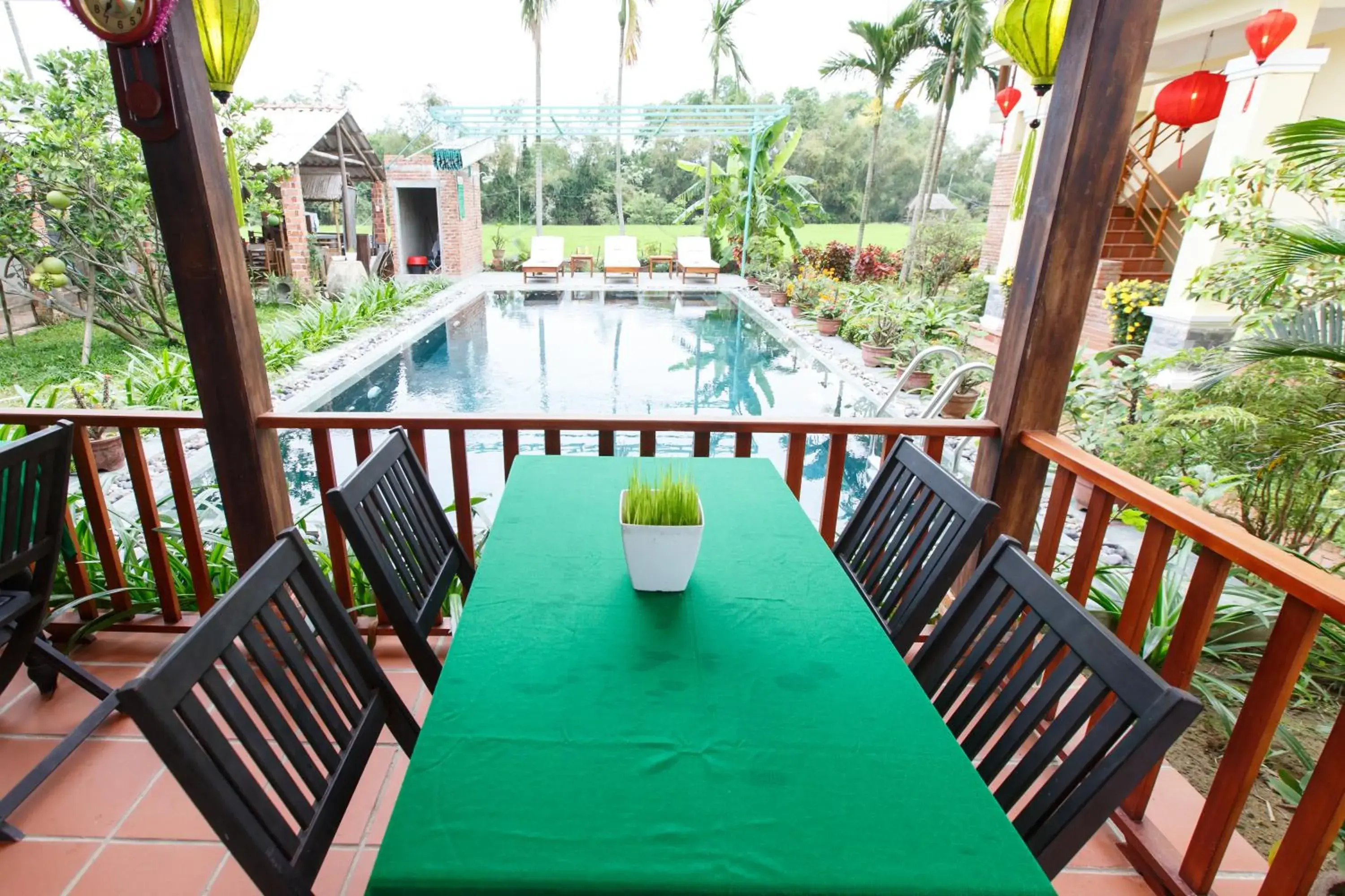 Restaurant/places to eat, Pool View in Lama Villa Hoi An