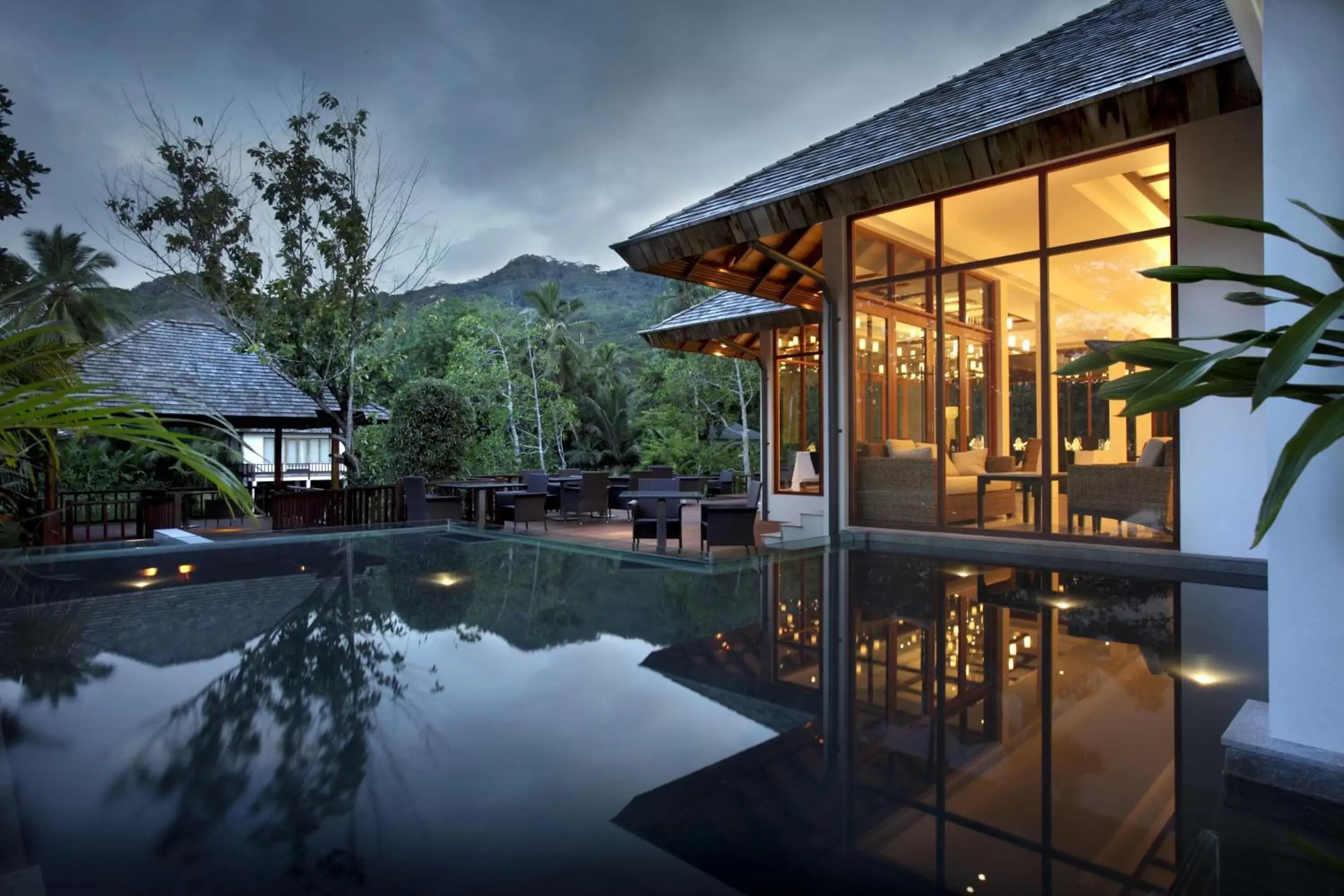 Pool view in Hilton Seychelles Labriz Resort & Spa Pool view in Hilton Seychelles Labriz Resort & Spa
