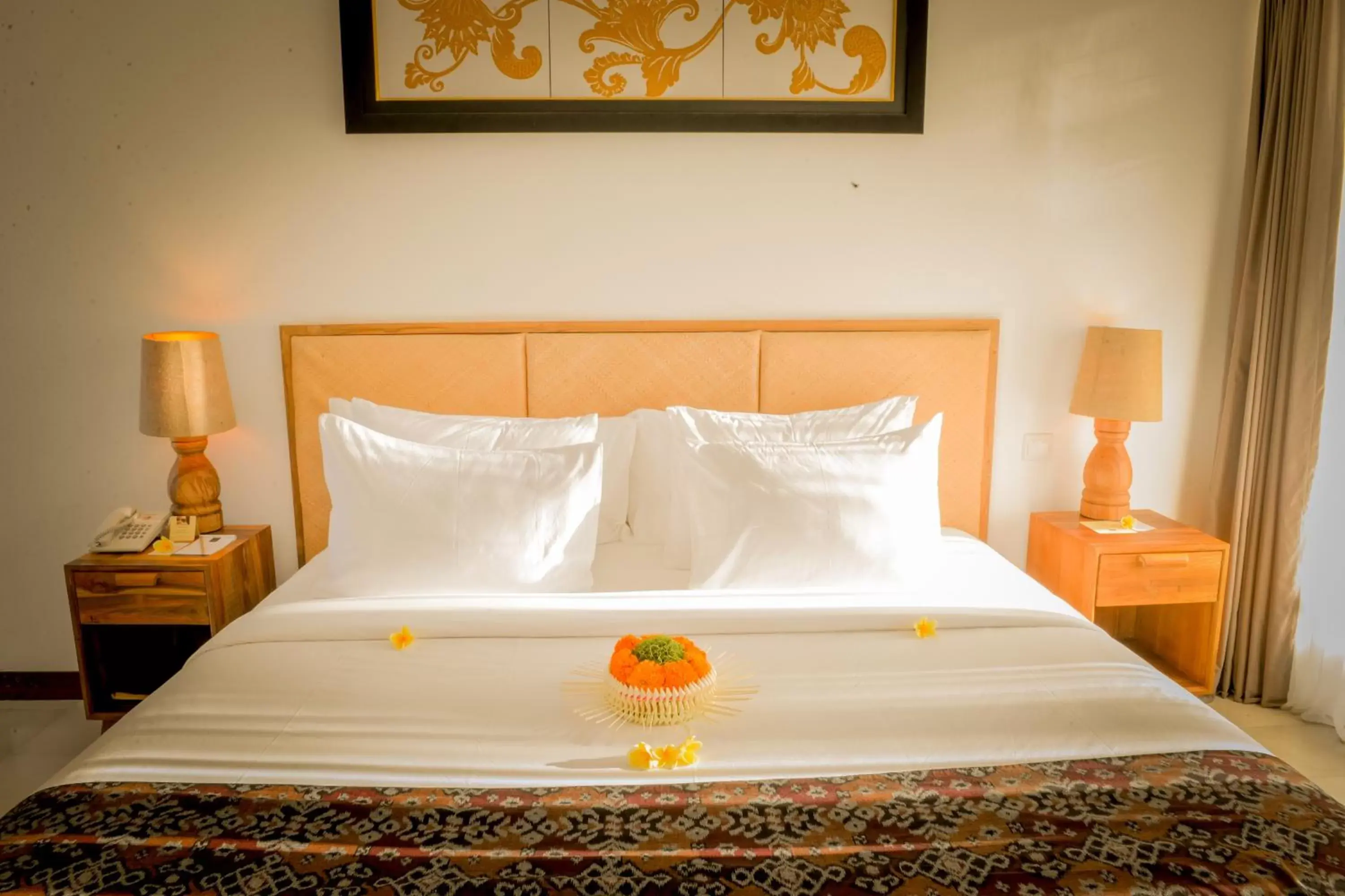 Bed in Purana Boutique Resort