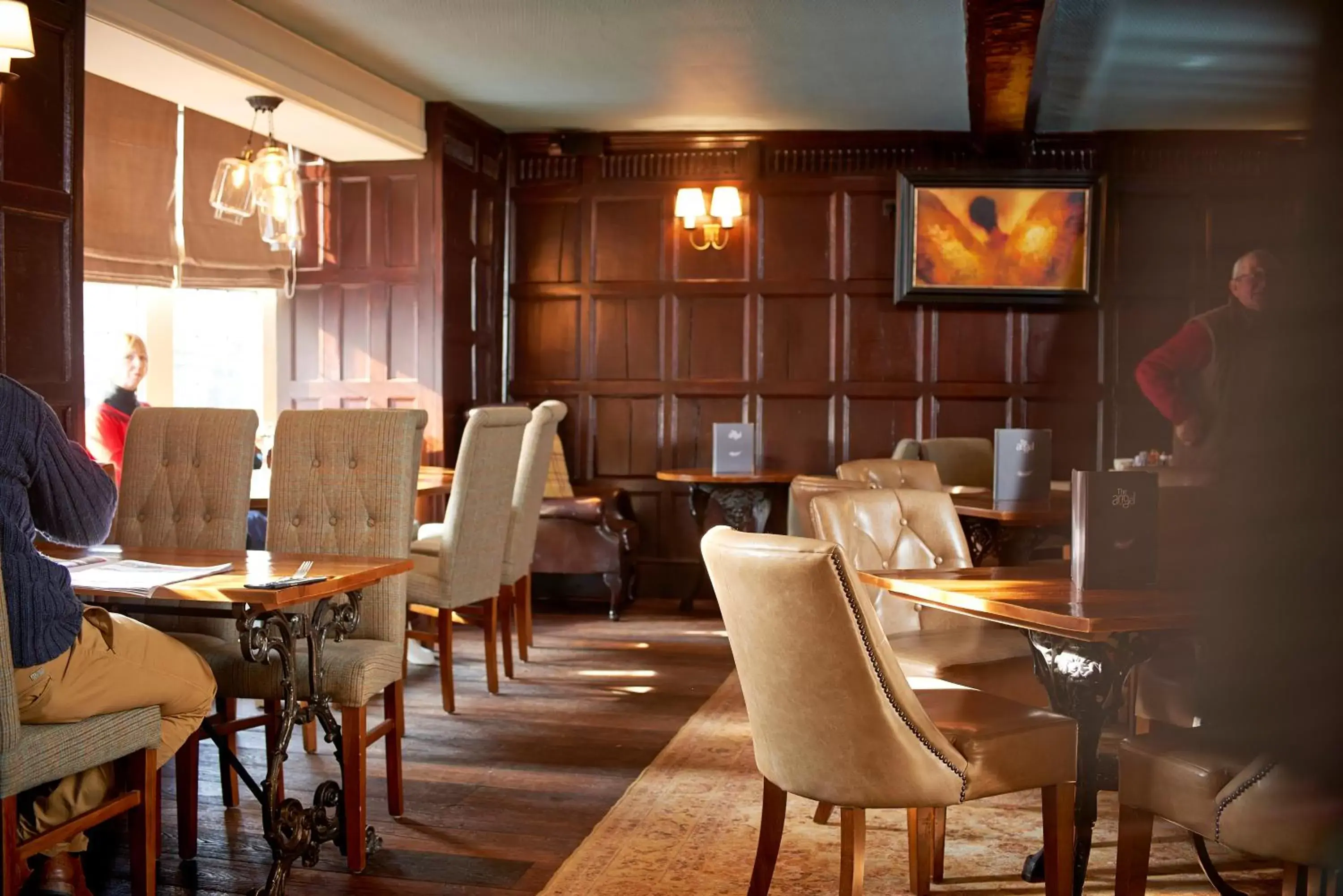 Lounge or bar, Restaurant/Places to Eat in The Angel Inn Hotel