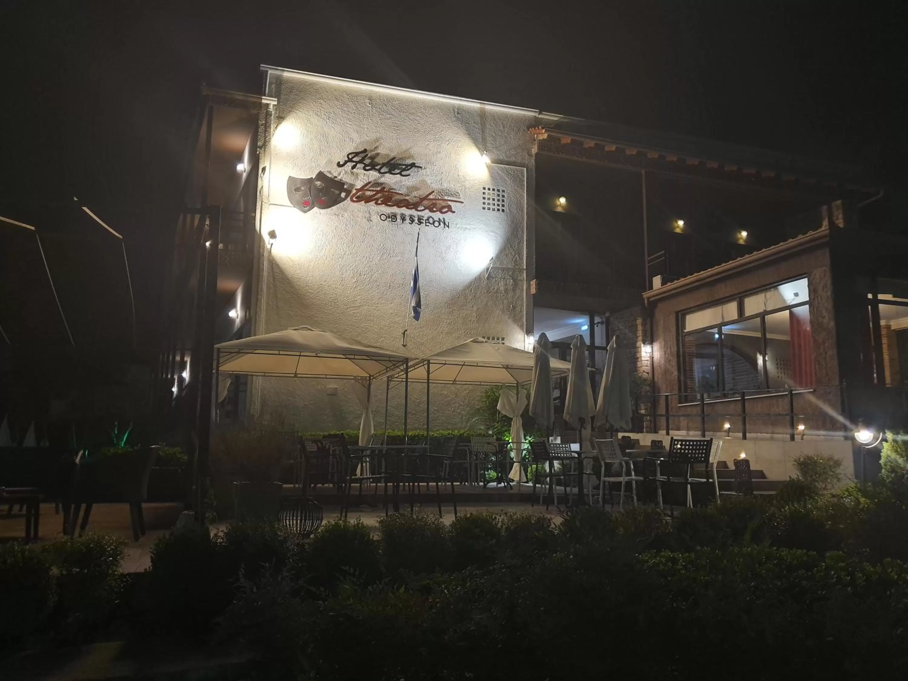 Facade/entrance in Theatro Hotel Odysseon