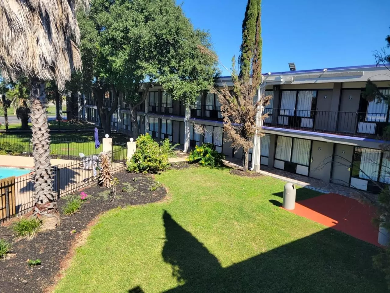 Property building in Knights Inn San Antonio near Frost Bank Center