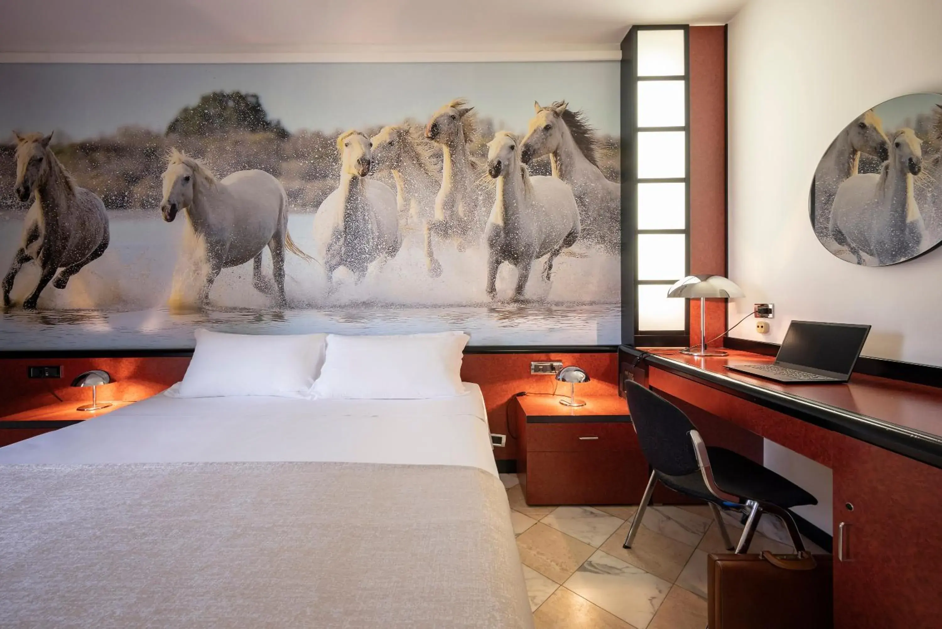 Bed in Hotel Granduca