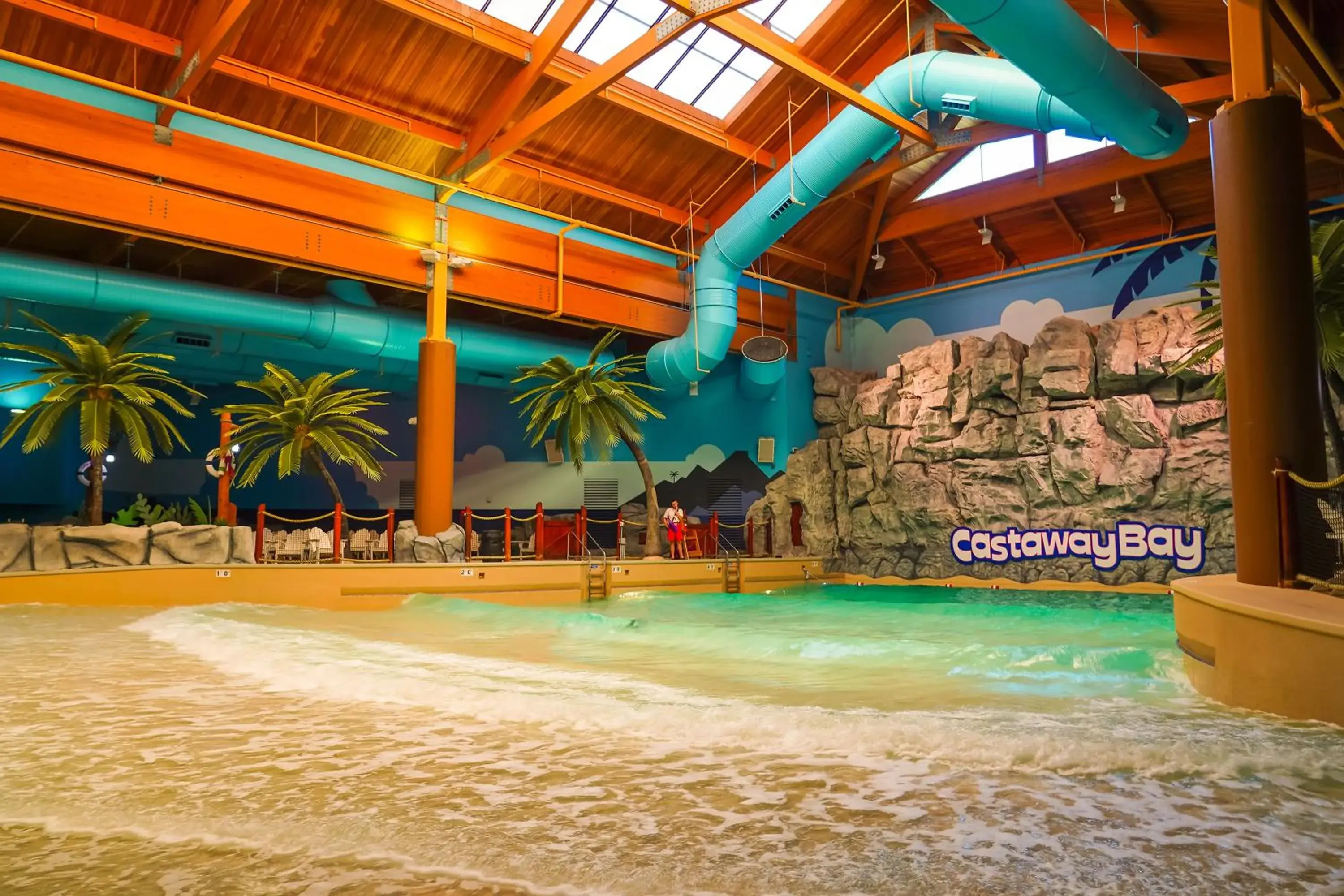 Aqua park in Cedar Point Castaway Bay Indoor Water Park