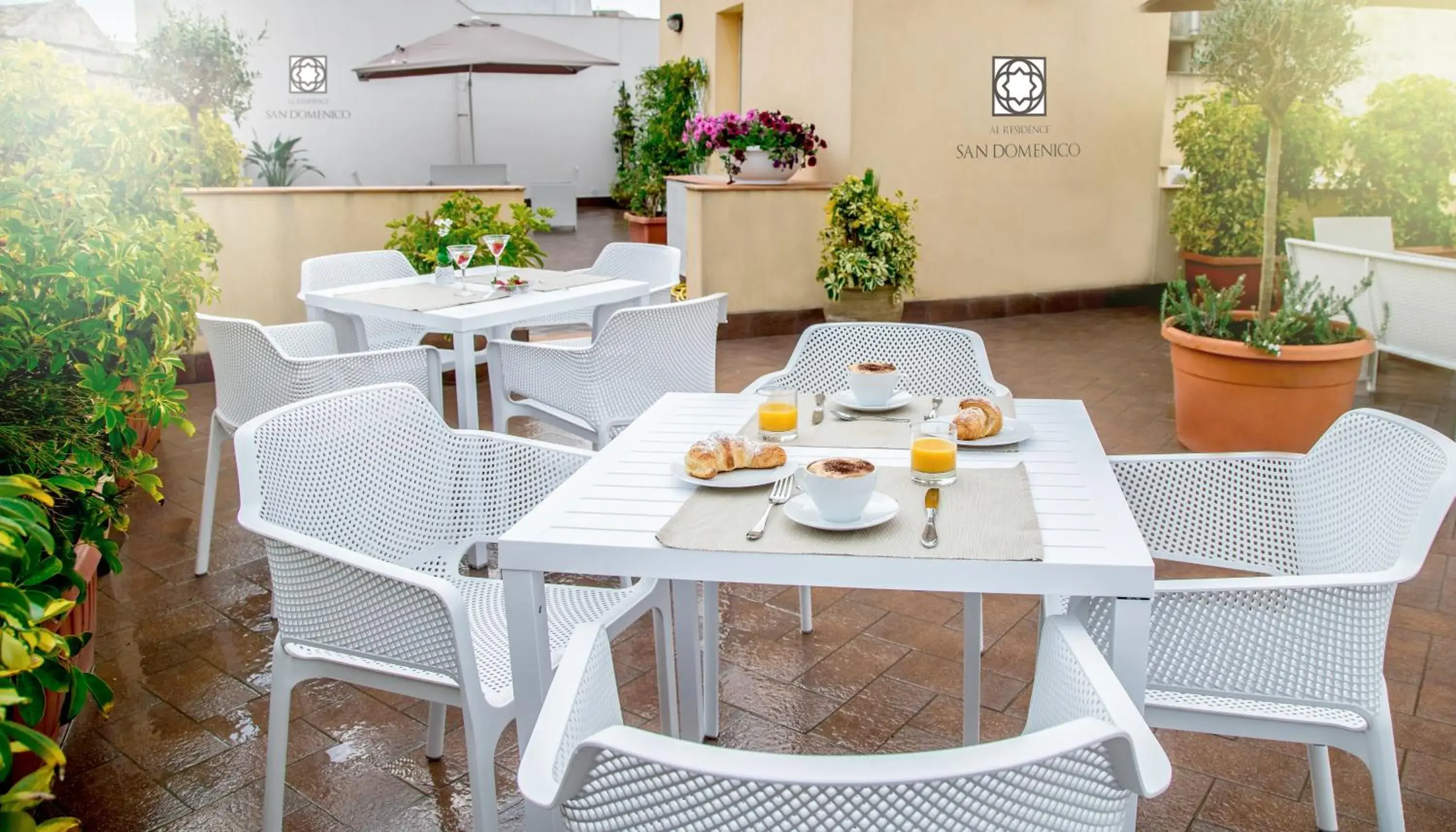 Balcony/Terrace, Restaurant/Places to Eat in SAN DOMENICO residence by BADIA NUOVA