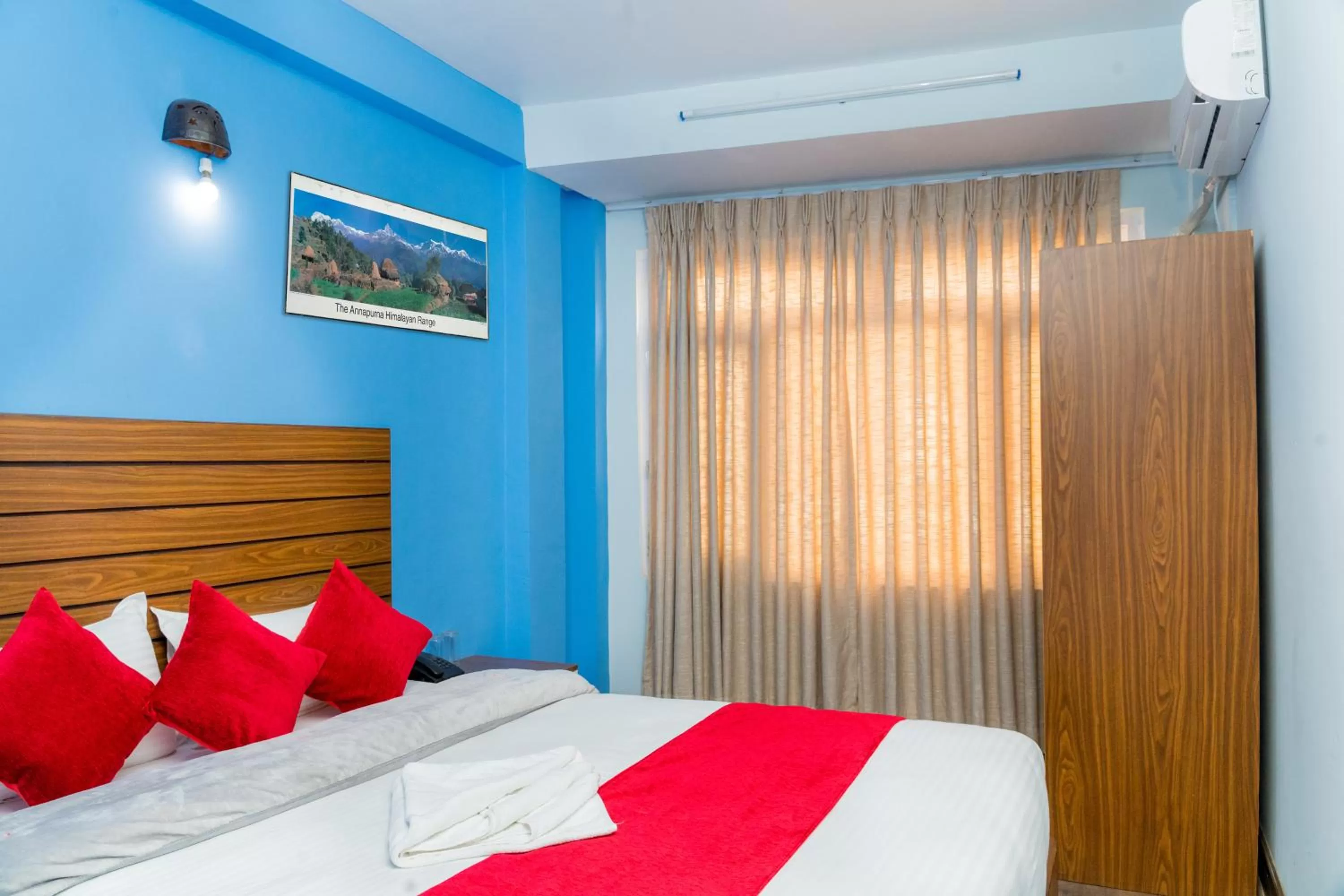 Bed in Hotel Nepal Bhumi