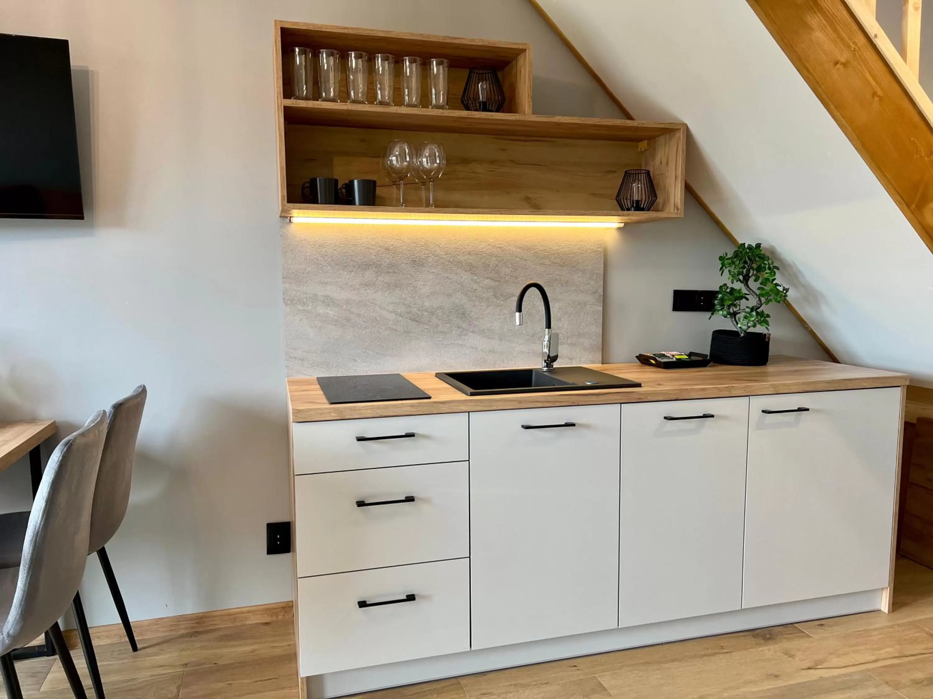 Kitchen or kitchenette in Jaśminowa Park