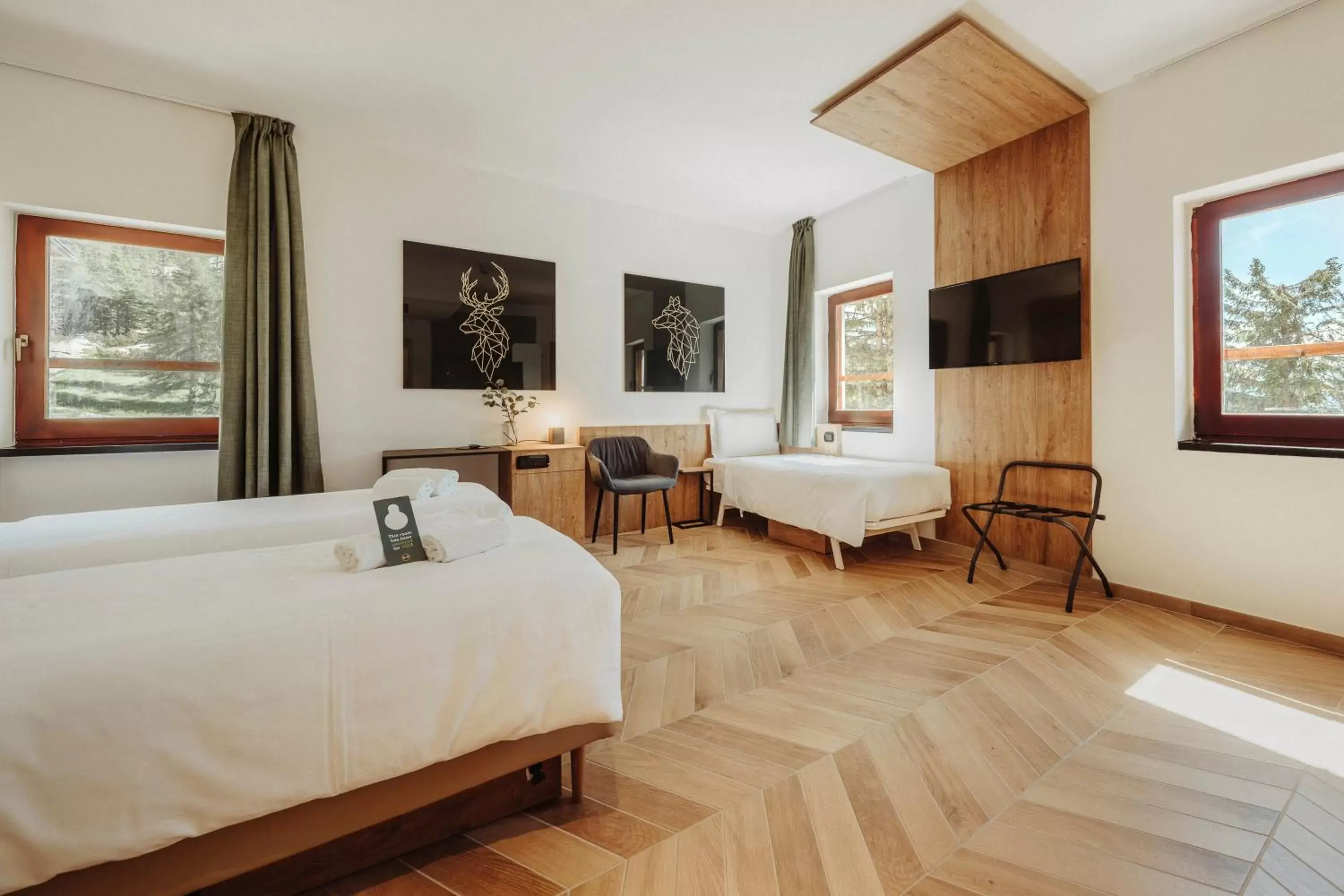 Bedroom in B&B Hotel Passo Tre Croci Cortina