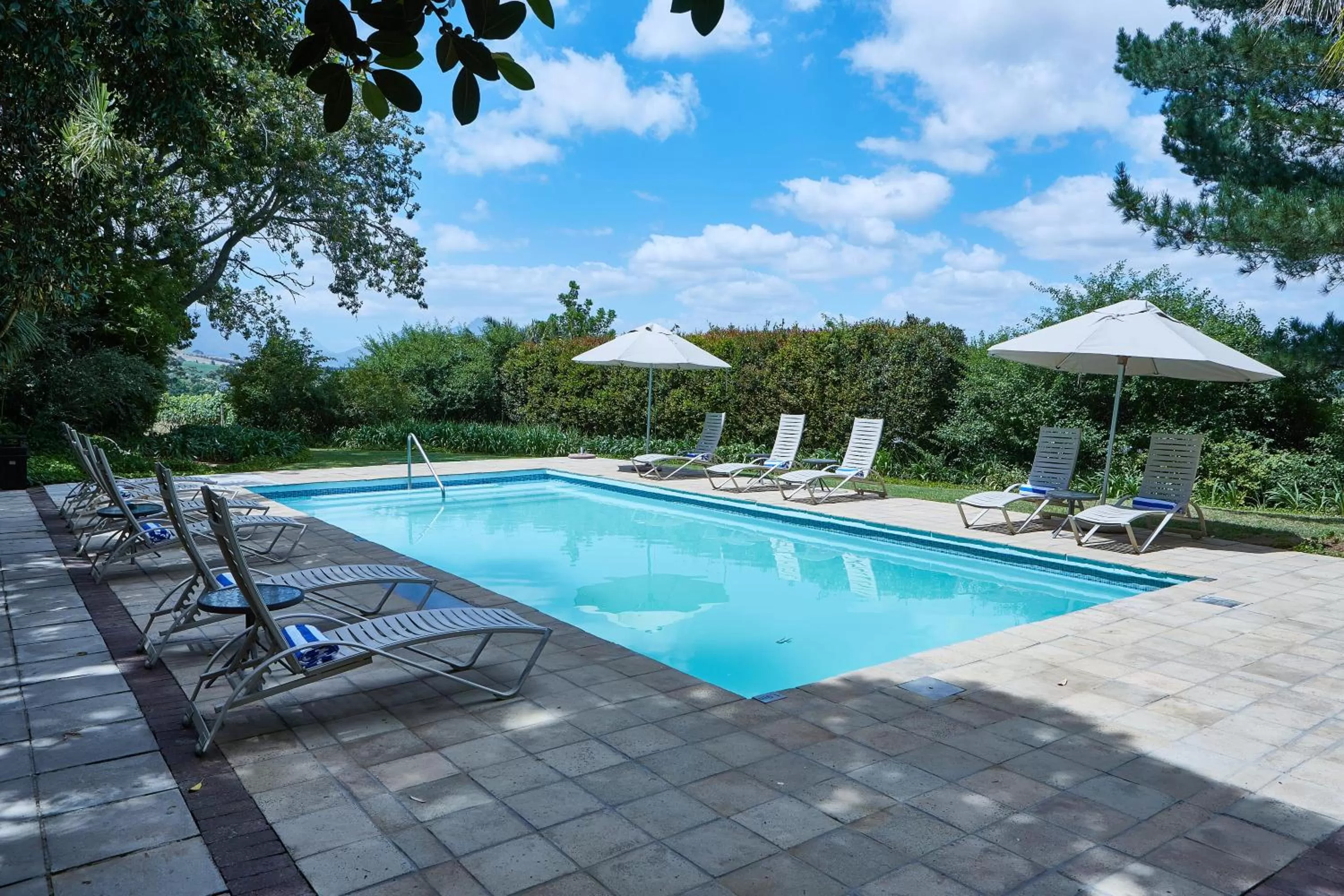 Pool view in The Devon Valley Hotel