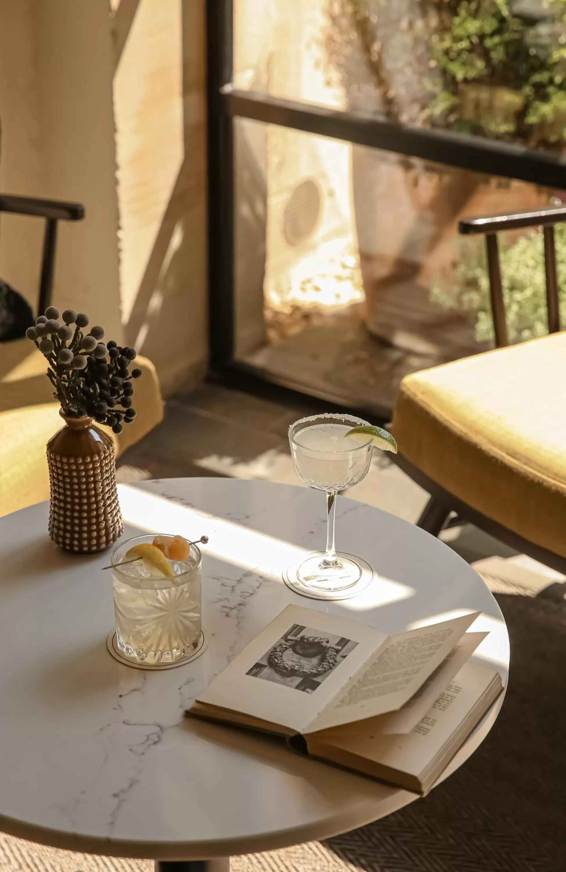 Drinks in The Yard in Bath Hotel