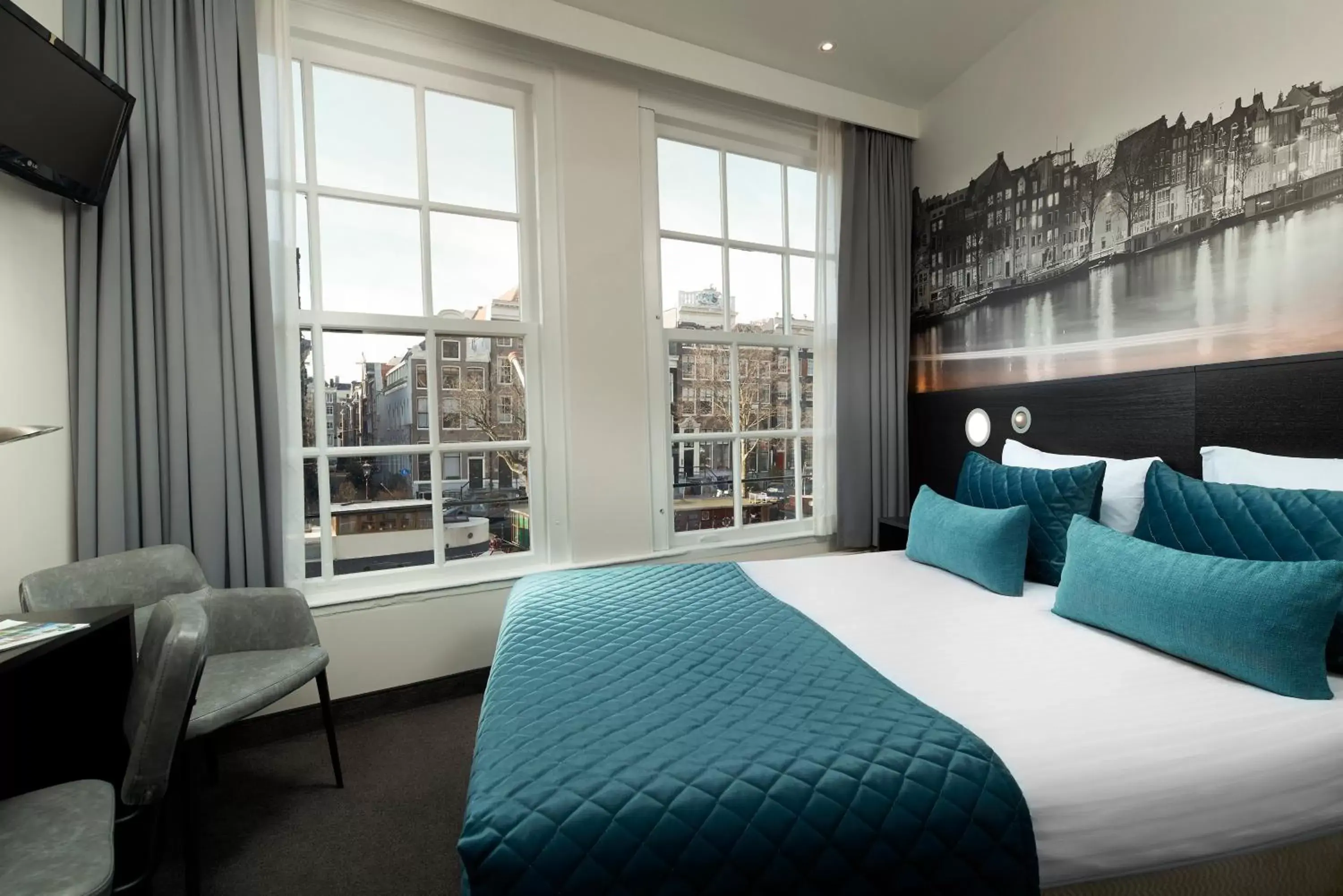 Bed in Singel Hotel Amsterdam