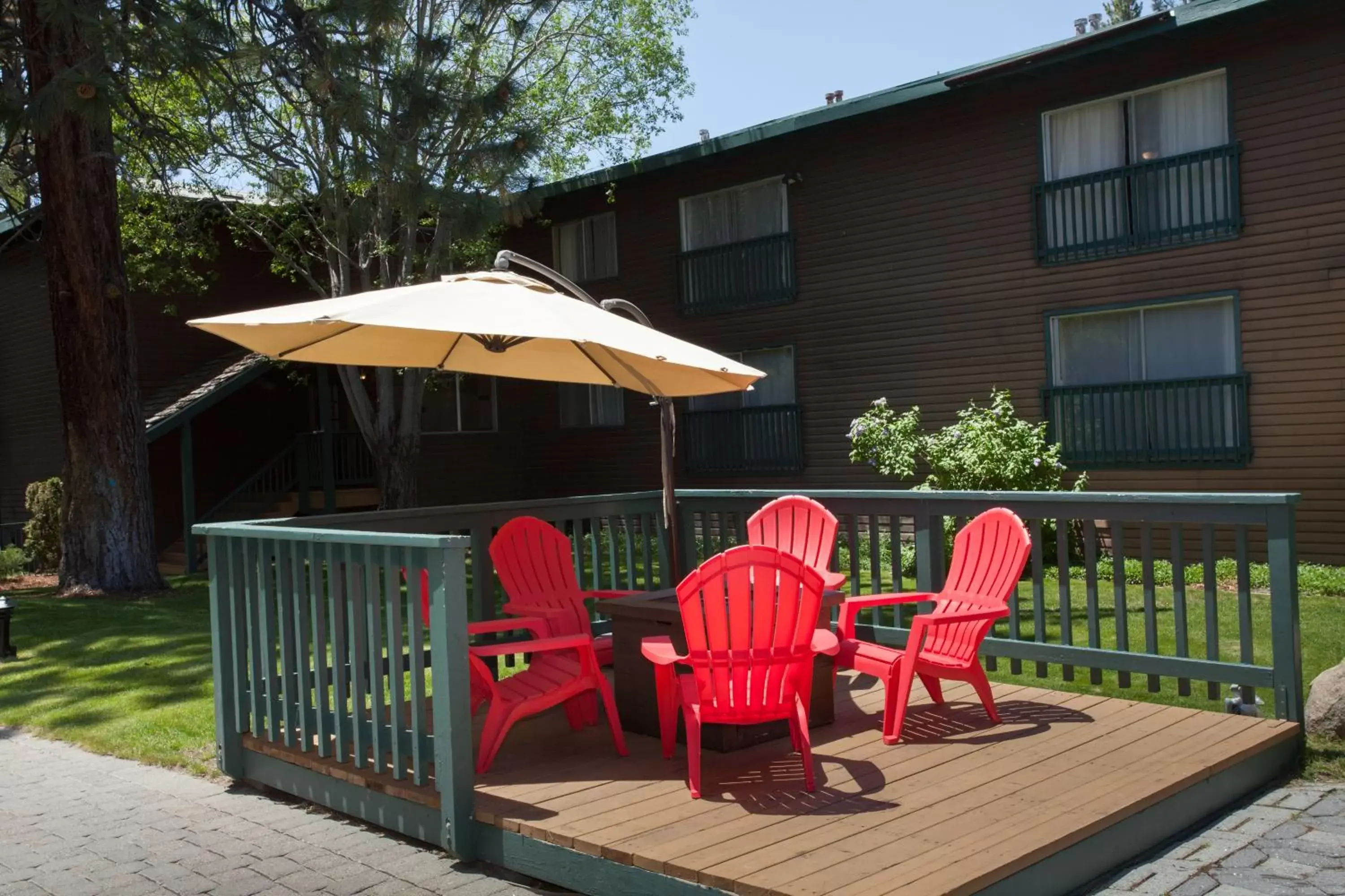 Patio in Forest Suites Resort at the Heavenly Village