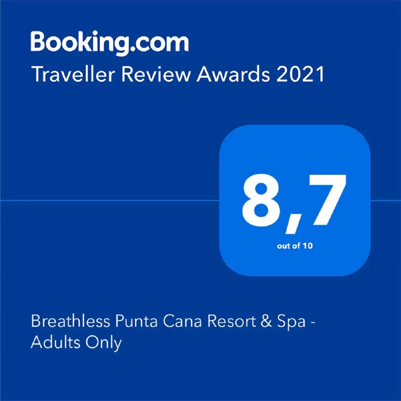 Certificate/Award, Logo/Certificate/Sign/Award in Breathless Punta Cana Resort & Spa - Adults Only