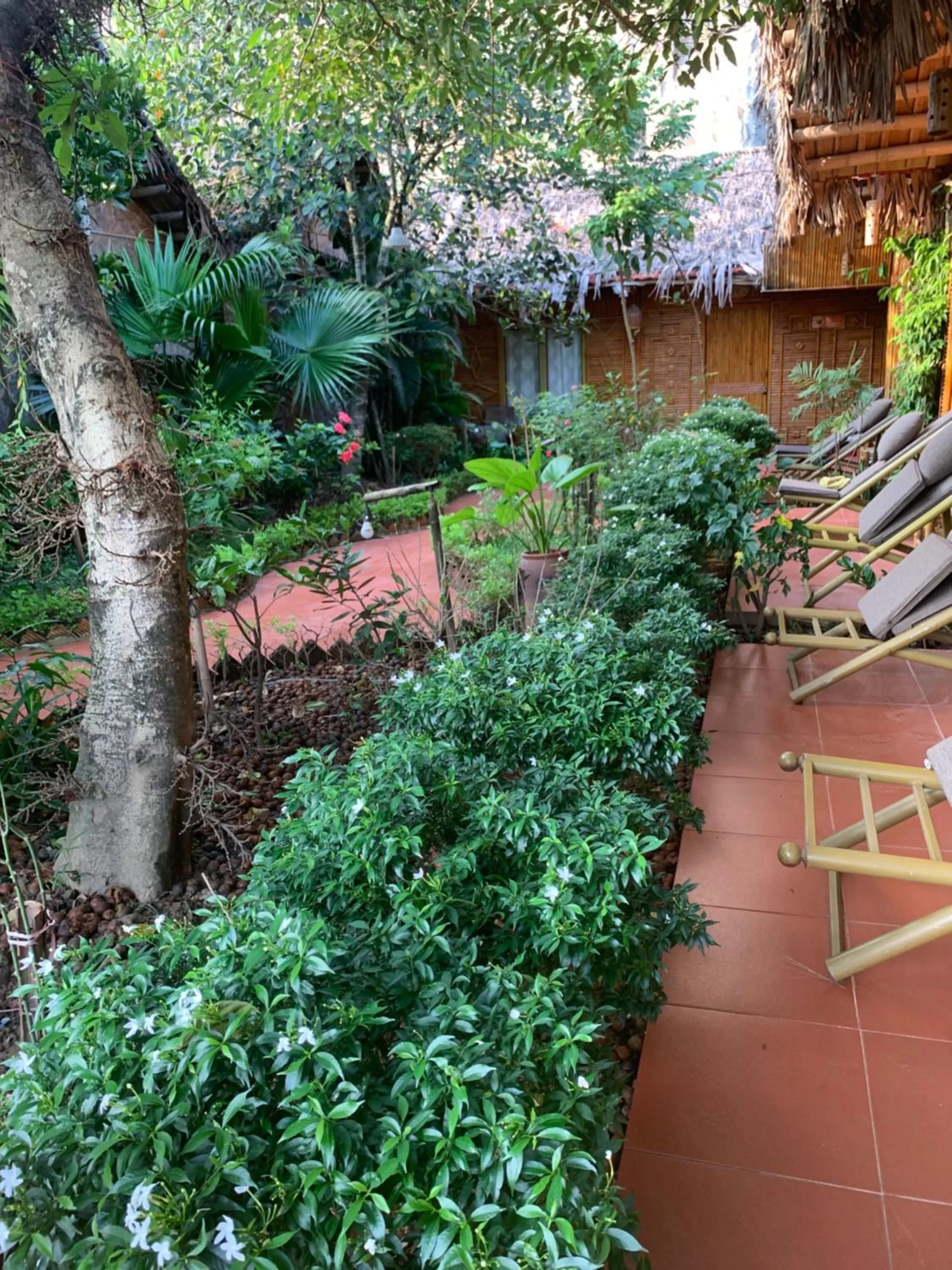 Garden view in Tam Coc Wonderland Bungalow