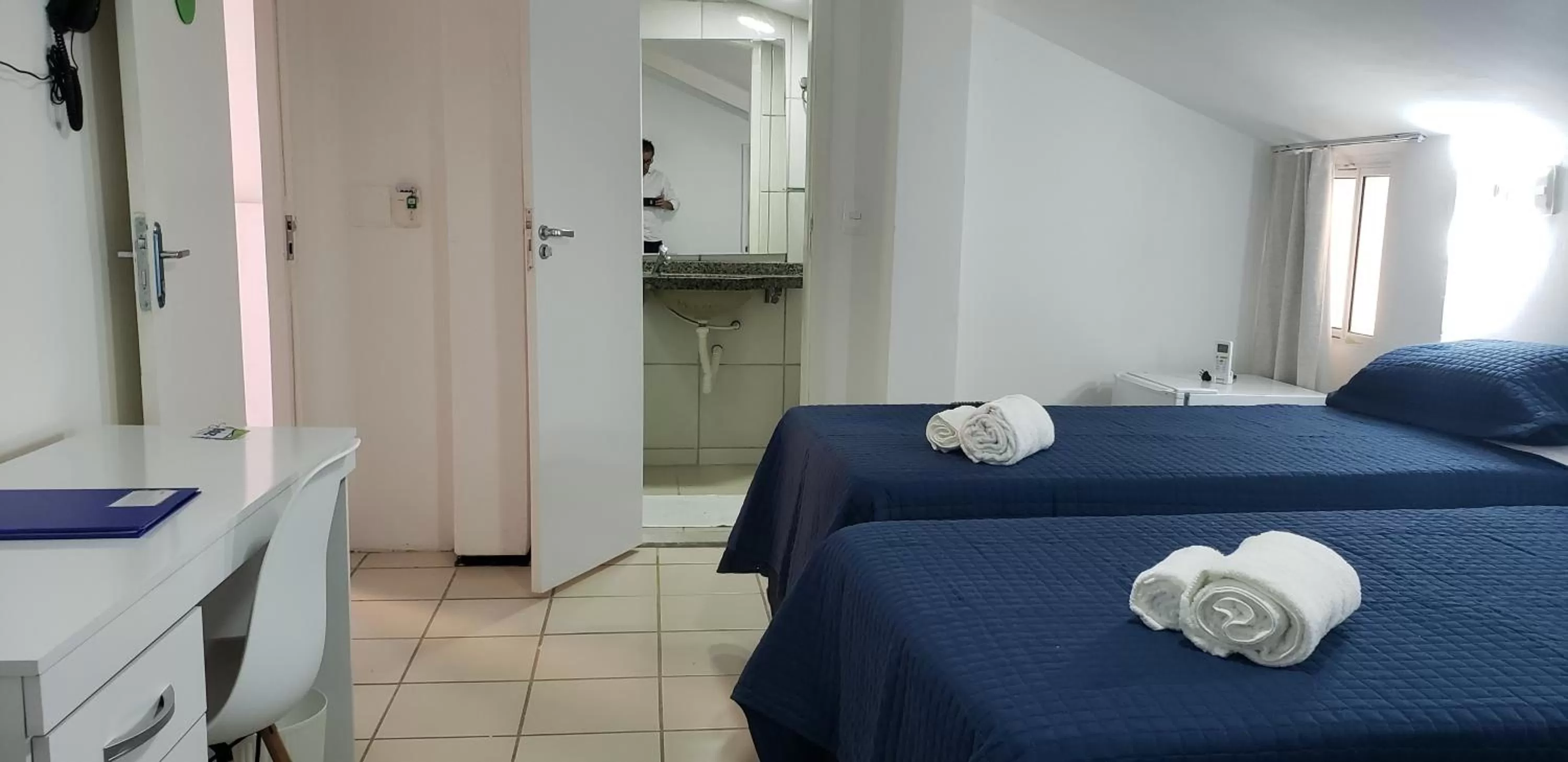 View (from property/room), Bed in LIVE IN FORTALEZA HOTEL