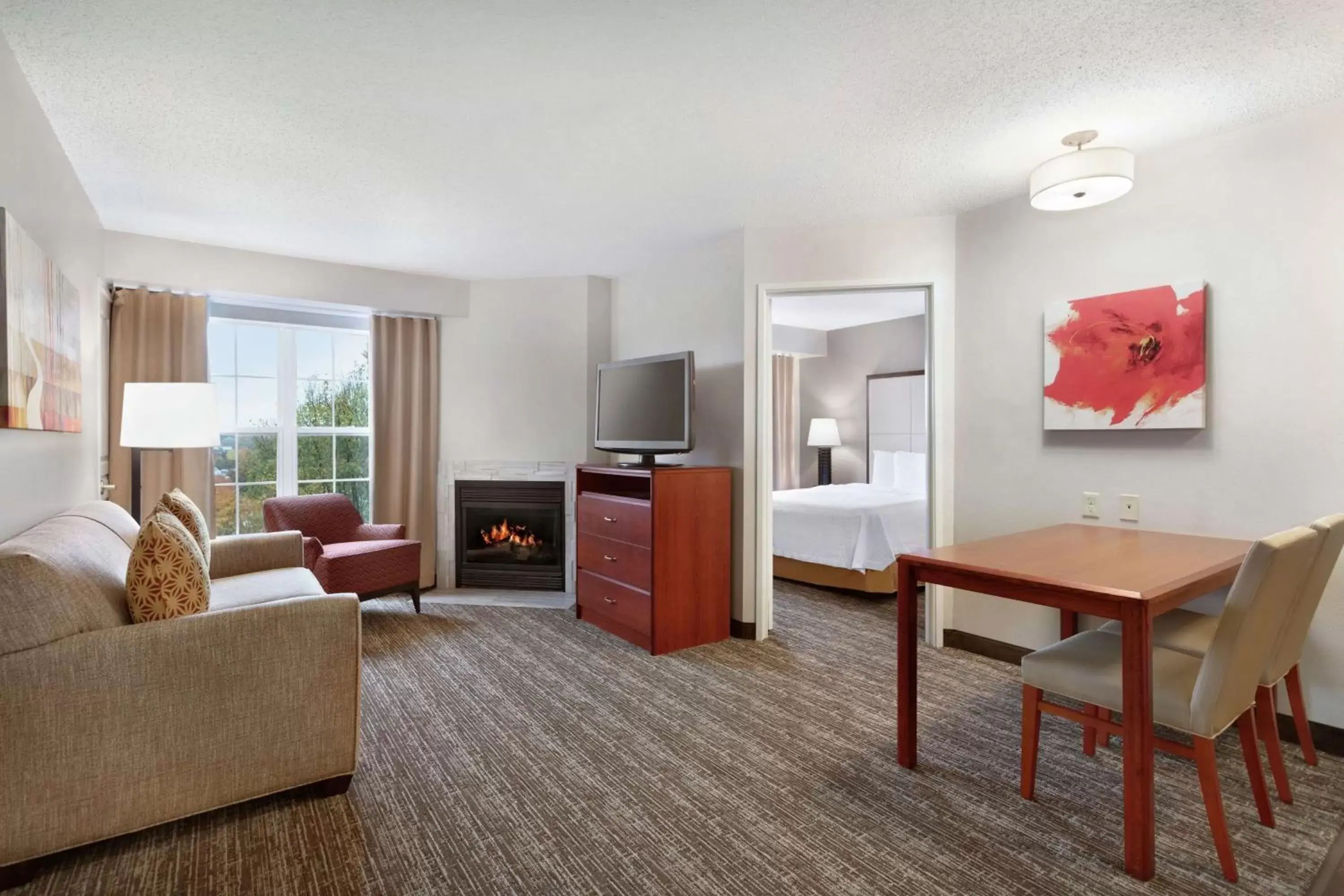 Bedroom, Seating Area in Homewood Suites by Hilton Columbus-Dublin