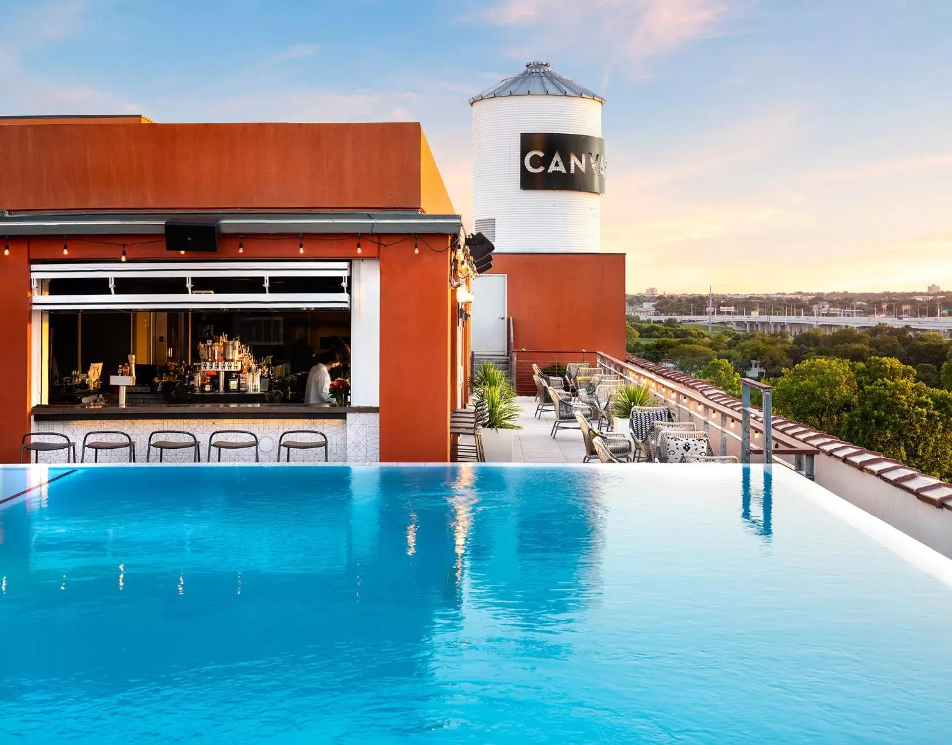 Patio, Swimming Pool in Canvas Hotel Dallas