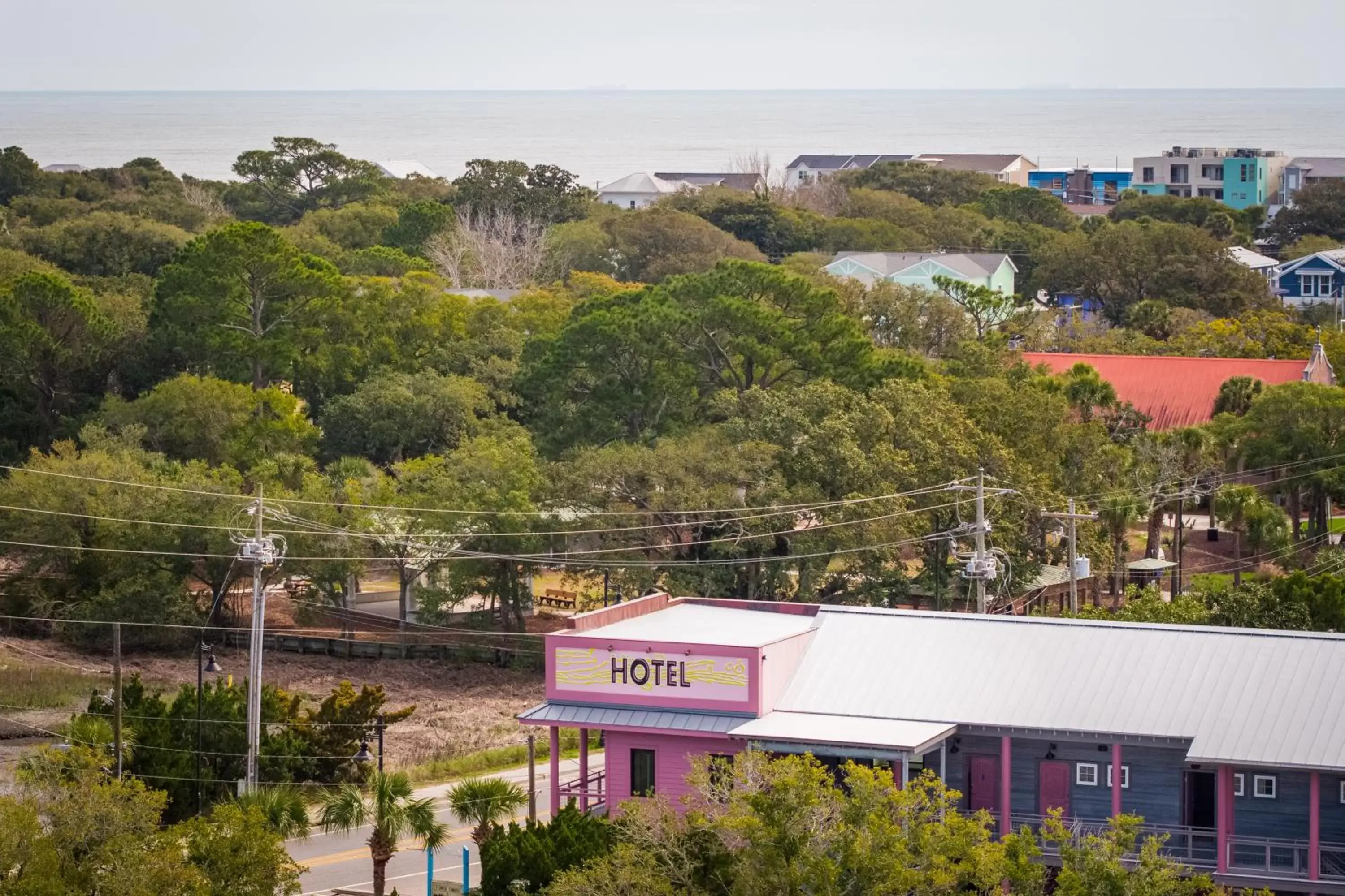 Bird's-eye View in NEW Completely Renovated Hotel Folly with Sunset Views
