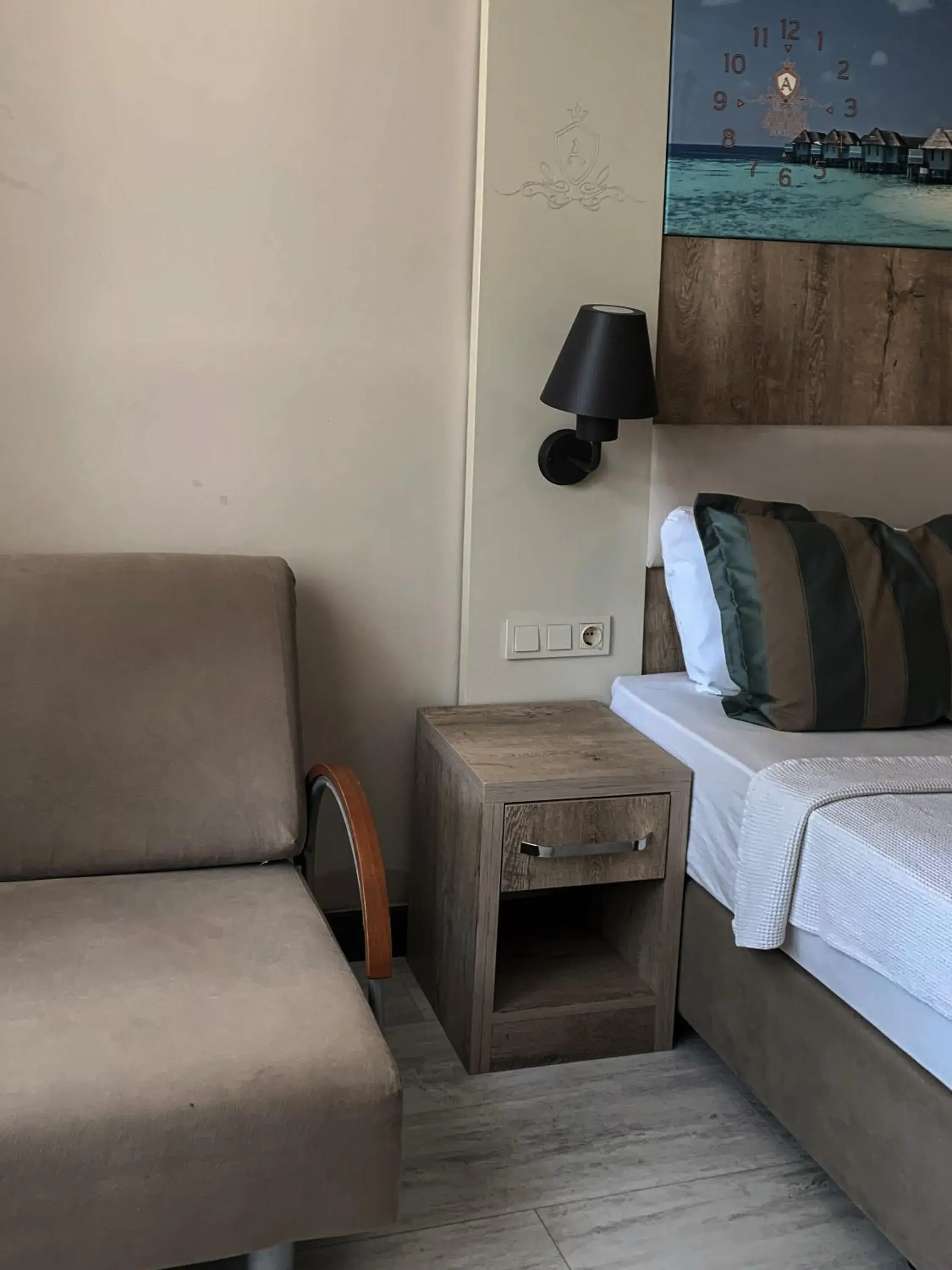 Bed, Seating Area in Akkan Beach Hotel