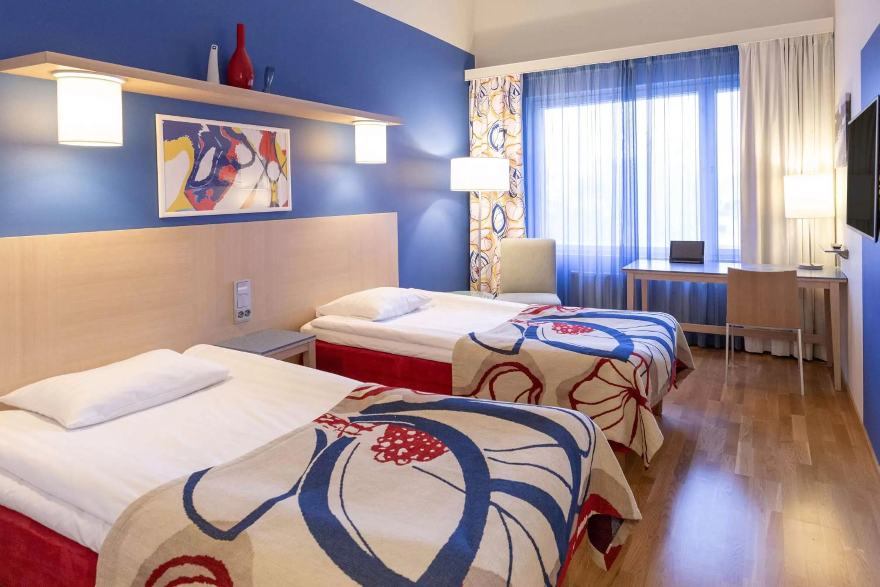 Photo of the whole room, Bed in Scandic Hyvinkää