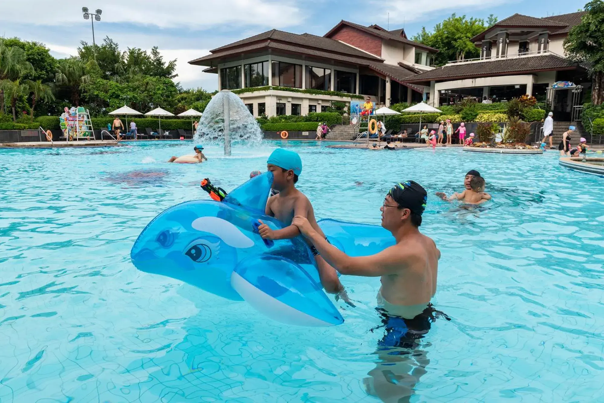 People, Swimming Pool in Mission Hills Hotel Resorts Shenzhen