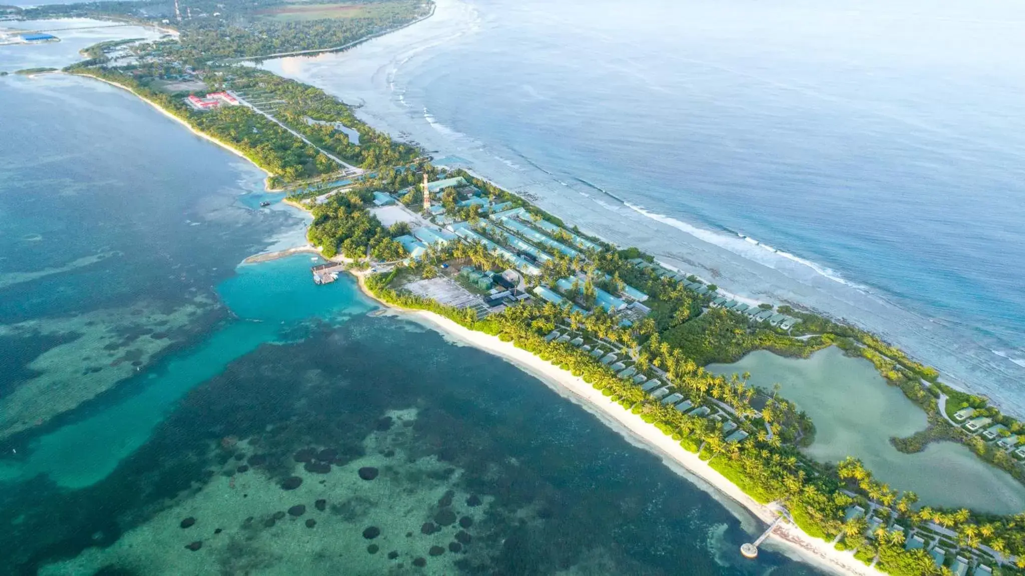 Bird's eye view, Bird's-eye View in Canareef Resort Maldives