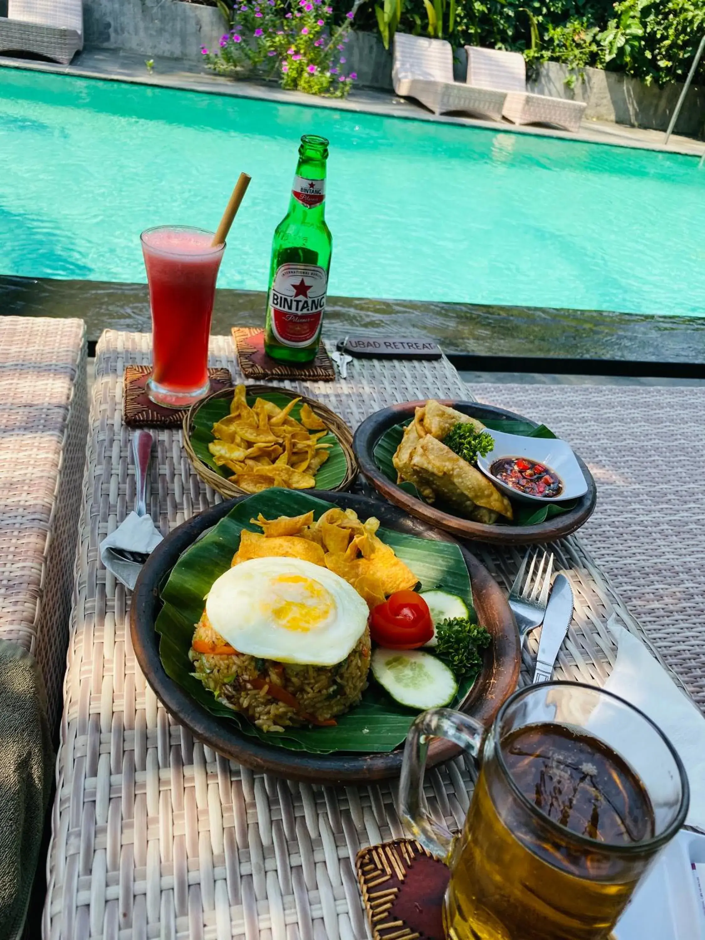 Food and drinks in Ubad Retreat Food and drinks in Ubad Retreat