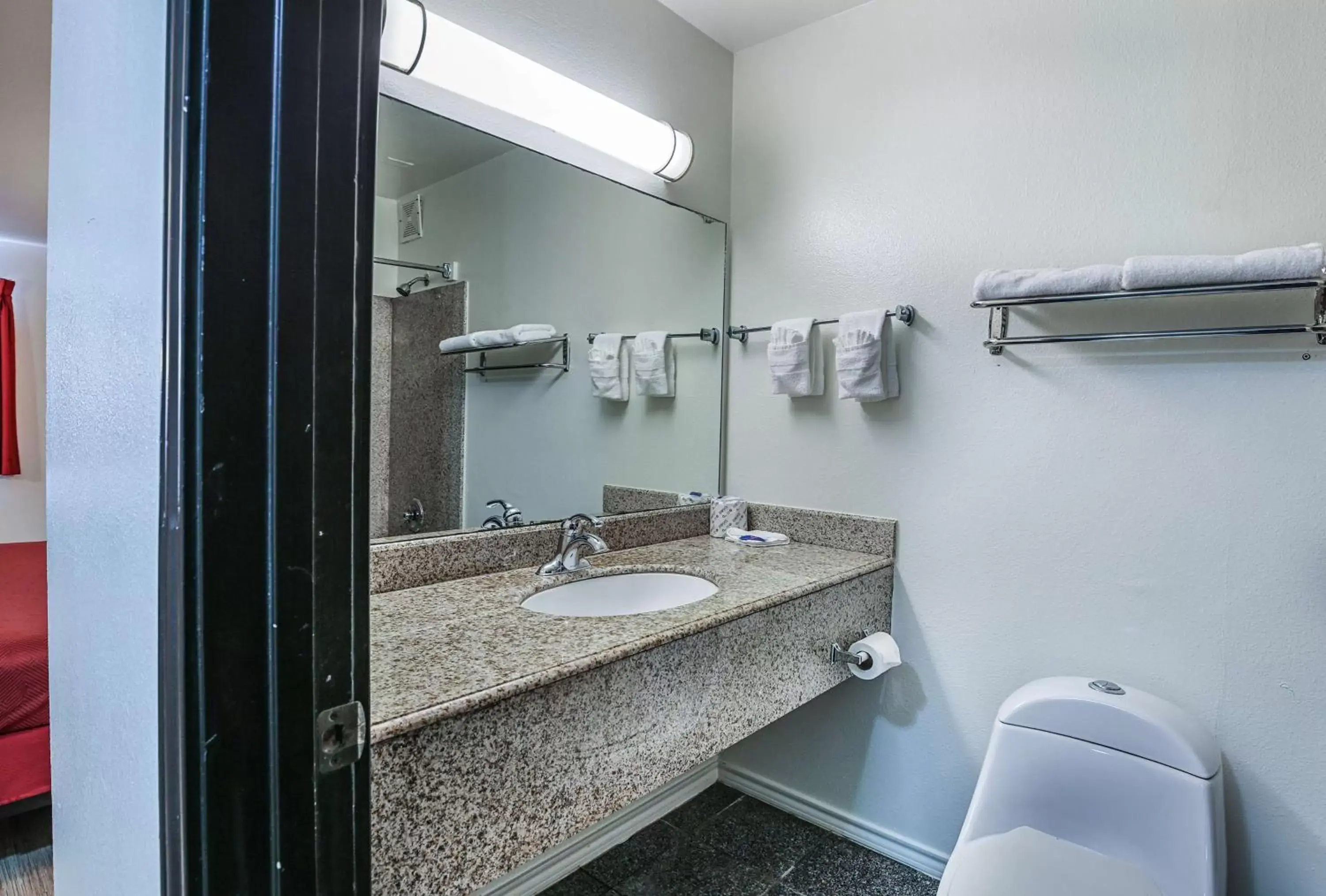 Queen Room with Two Queen Beds - Disability Access - Roll In Shower in Motel 6-Pasadena, TX Queen Room with Two Queen Beds - Disability Access - Roll In Shower in Motel 6-Pasadena, TX