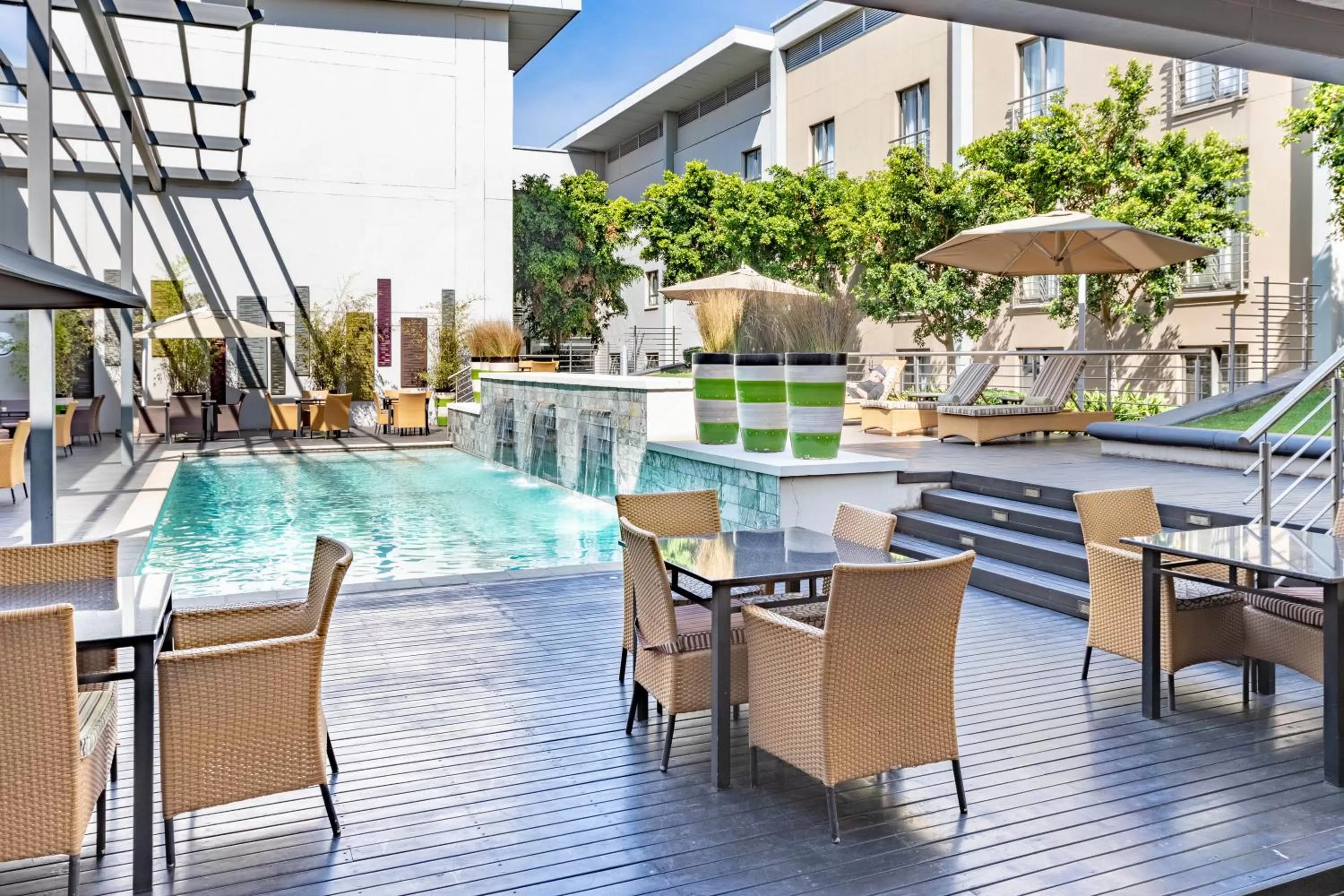 Patio in City Lodge Hotel at OR Tambo International Airport