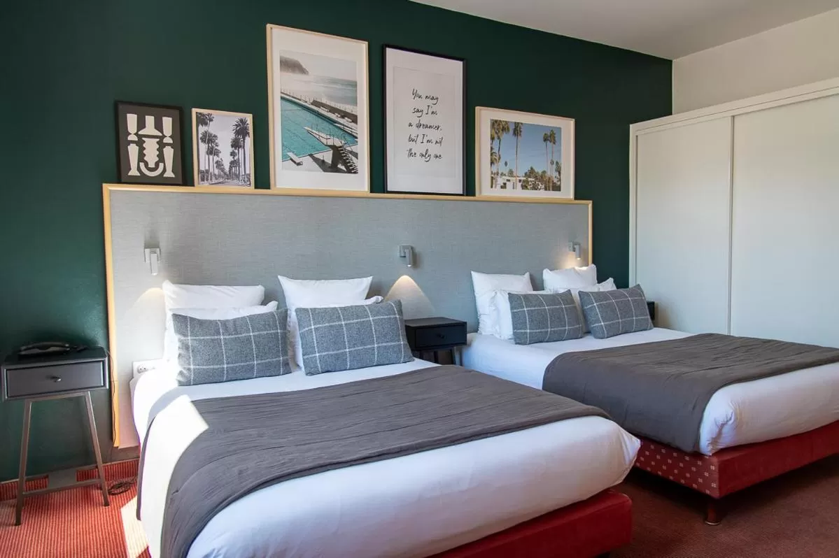 Bed in Hôtel Restaurant Vaillant proche Europapark Rulantica