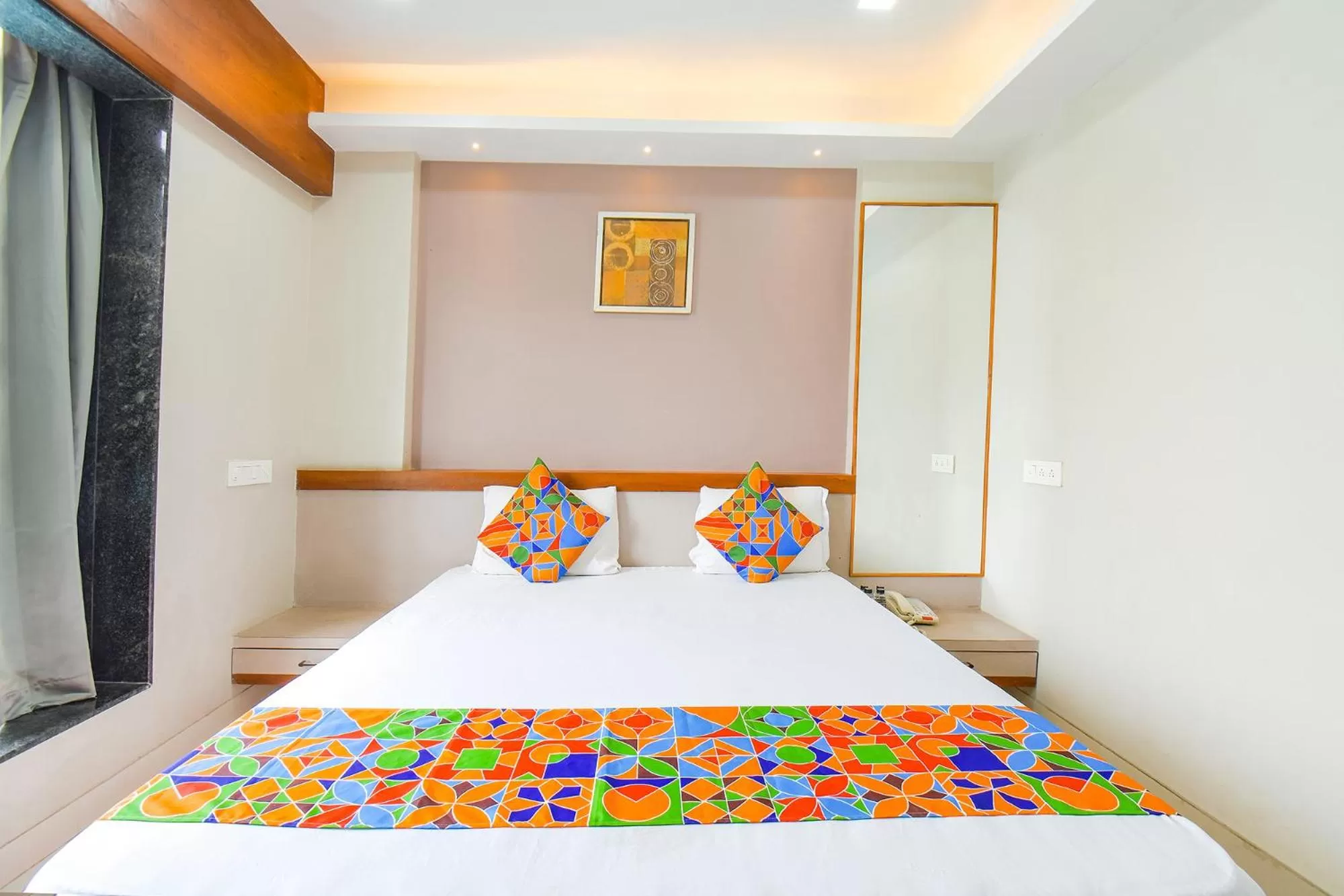 Bed in FabHotel Prime Rajmudra - Nr Butterfly Park - Hinjawadi