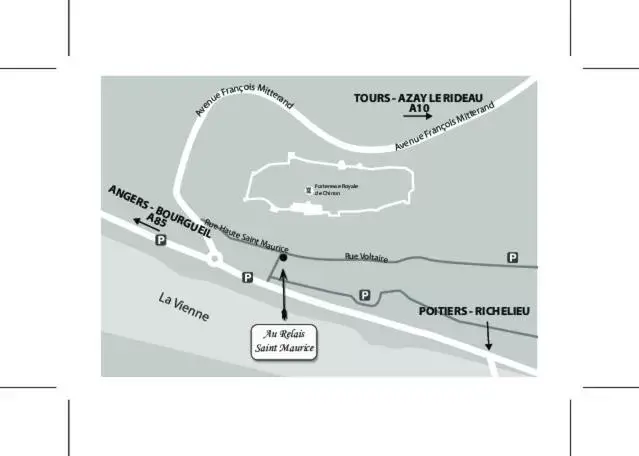 Floor plan, Bird's-eye View in Au Relais Saint Maurice