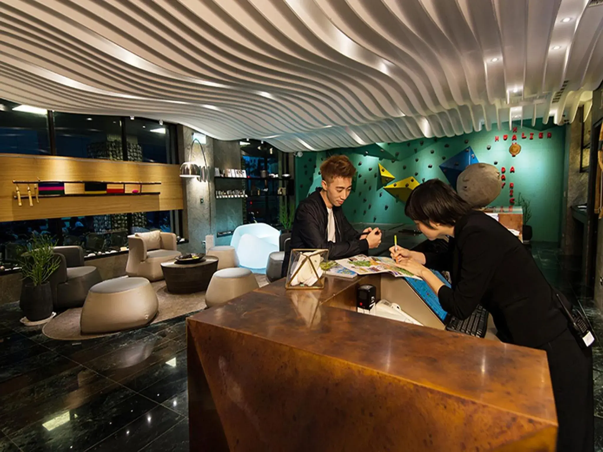 Lobby or reception, Lounge/Bar in Hotelday Plus Hualien