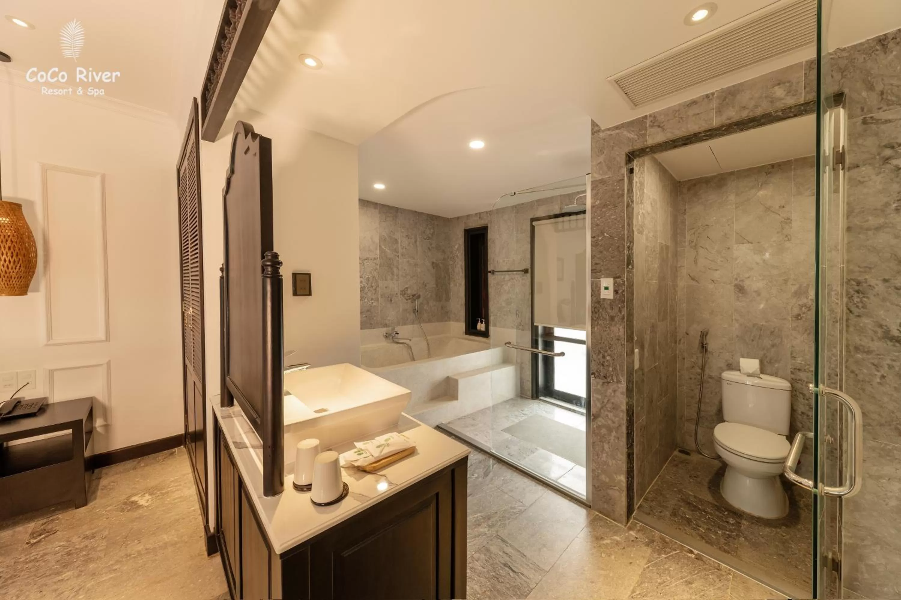 Shower in Hoi An Coco River Resort & Spa