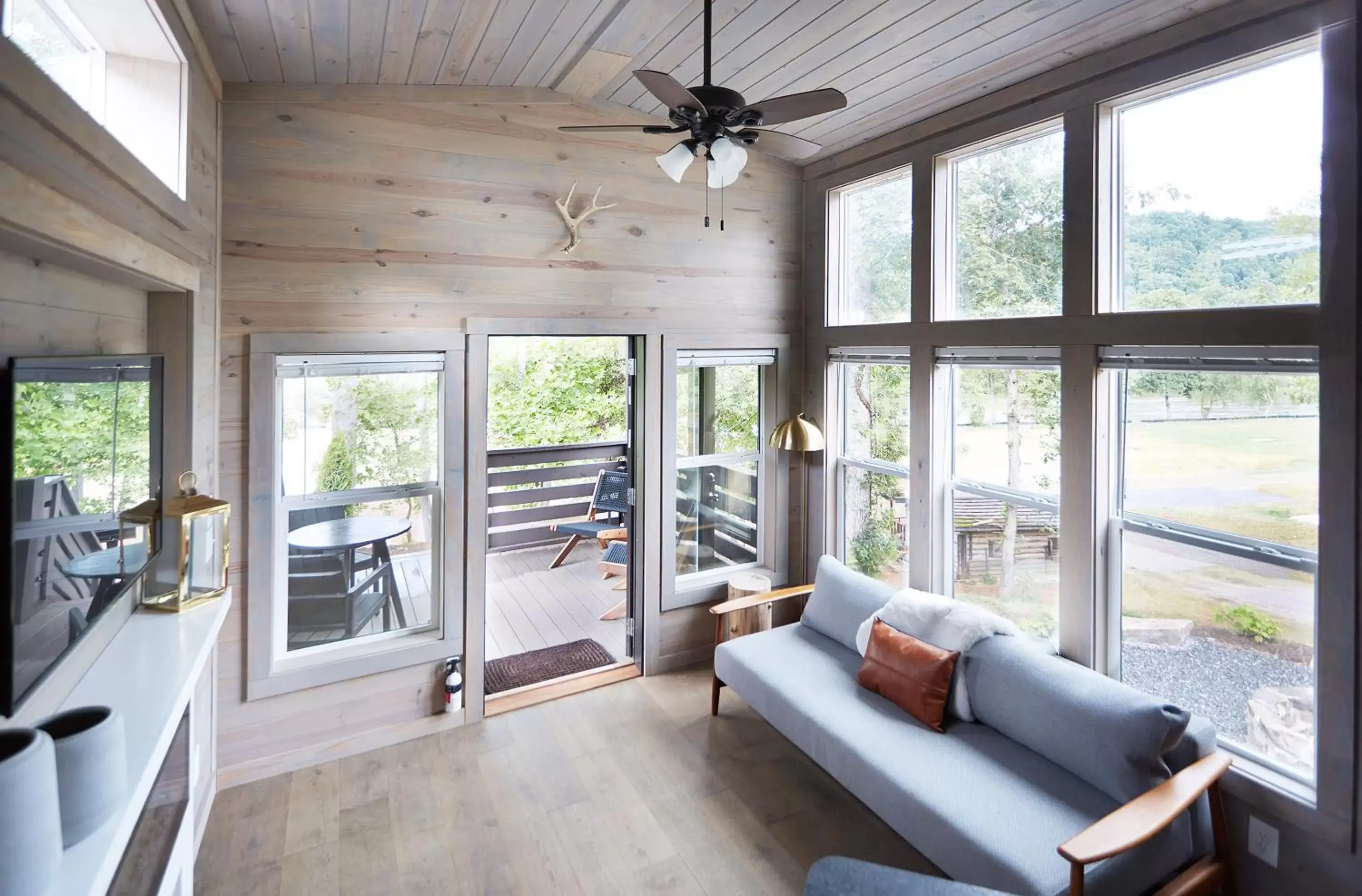 Seating Area in Asheville River Cabins