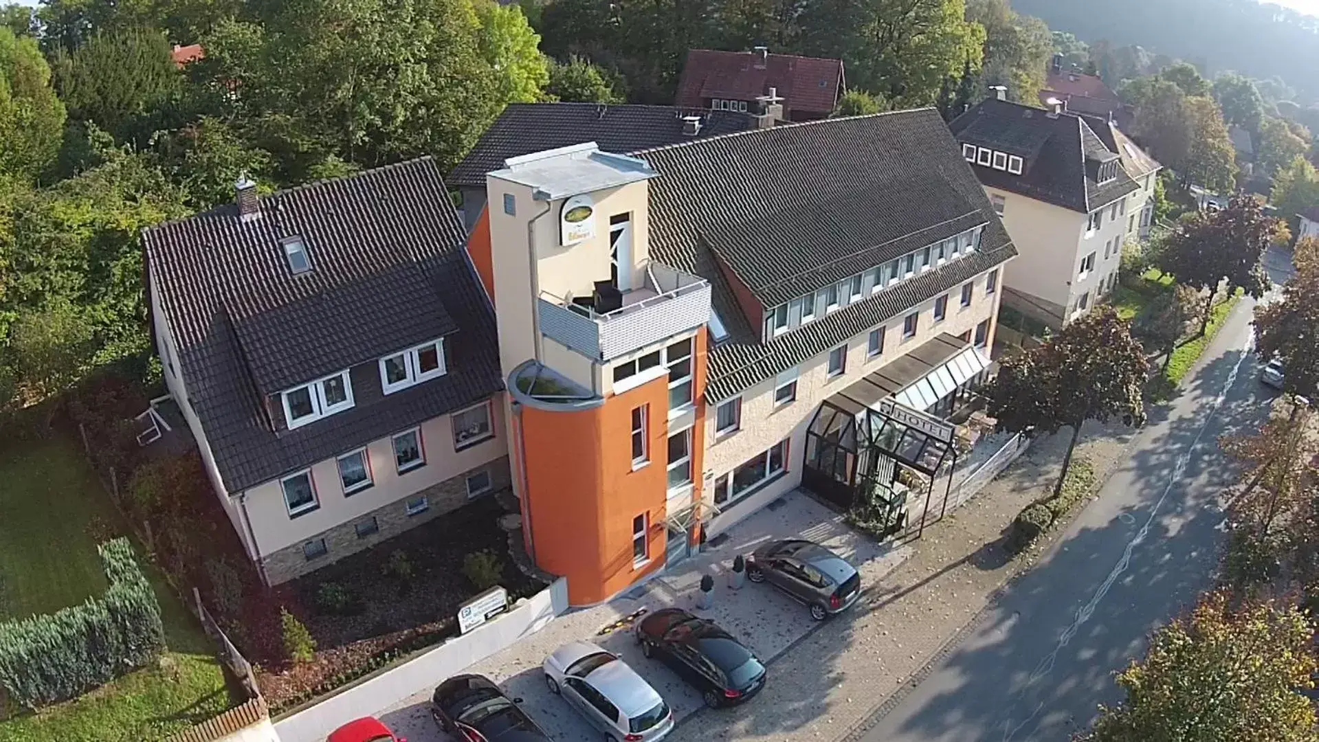 Bird's eye view, Bird's-eye View in Hotel-Restaurant zum Roeddenberg