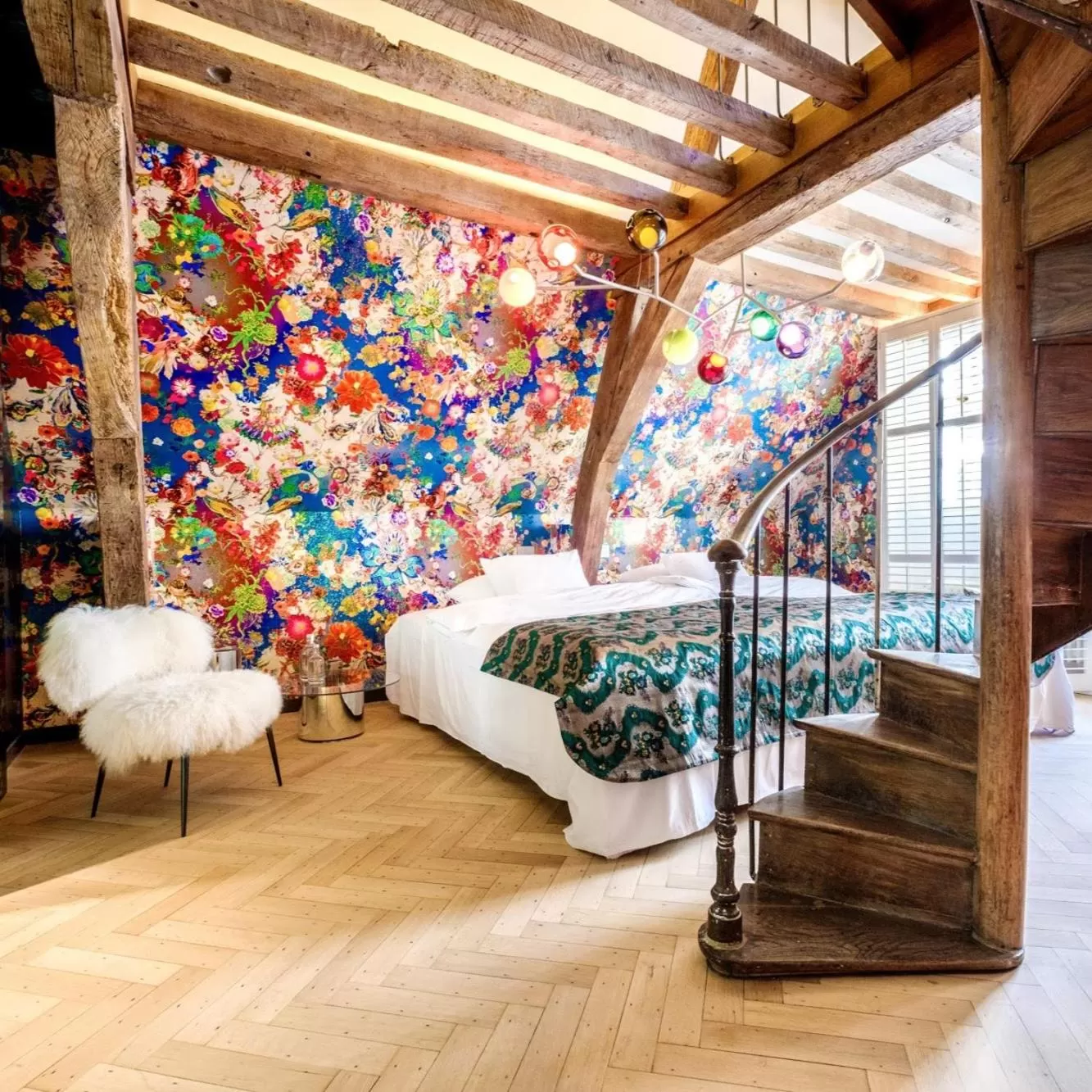 Bed in Hotel De Witte Lelie -Small Luxury Hotels of the World