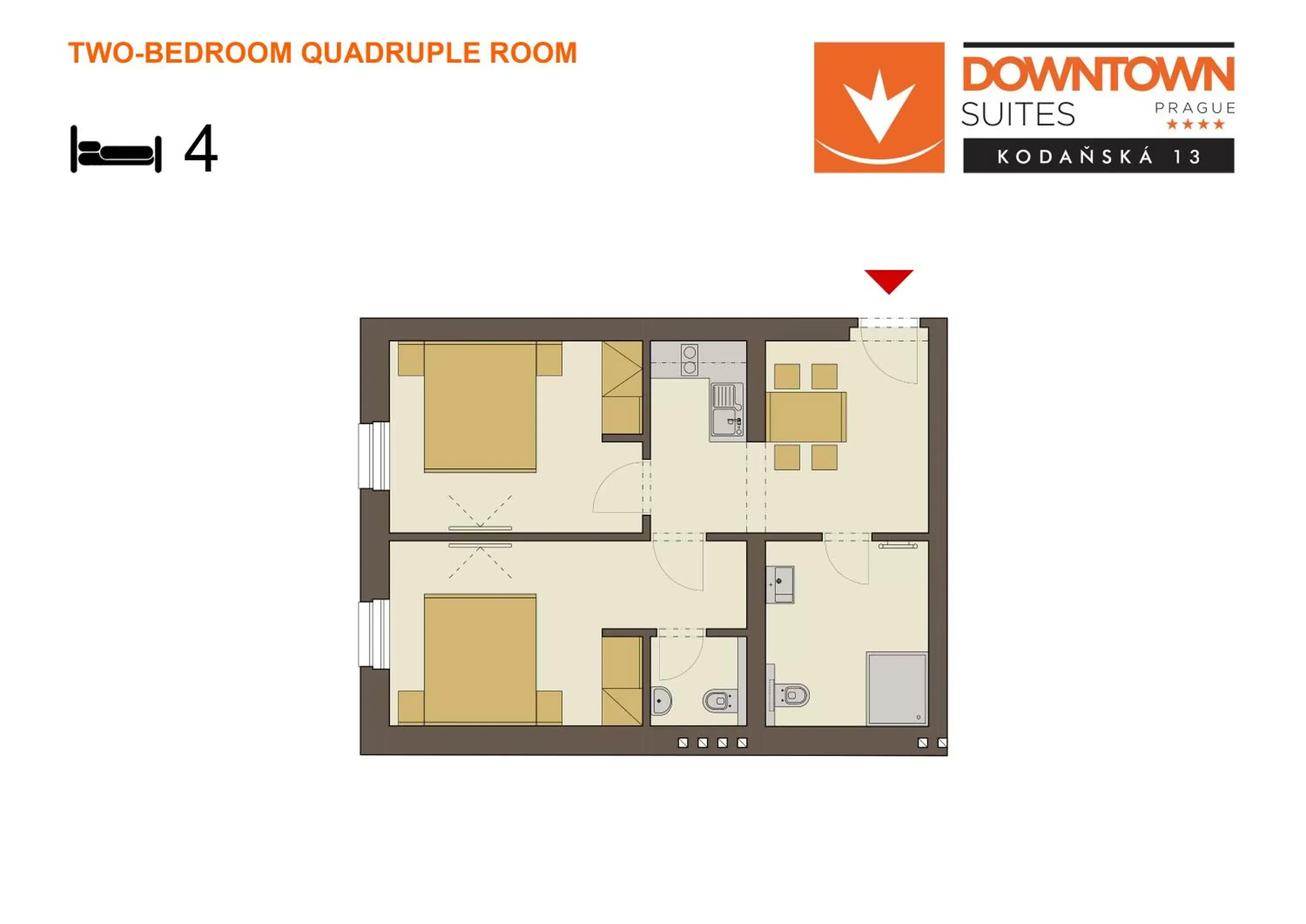Floor Plan in Downtown Suites Kodanska