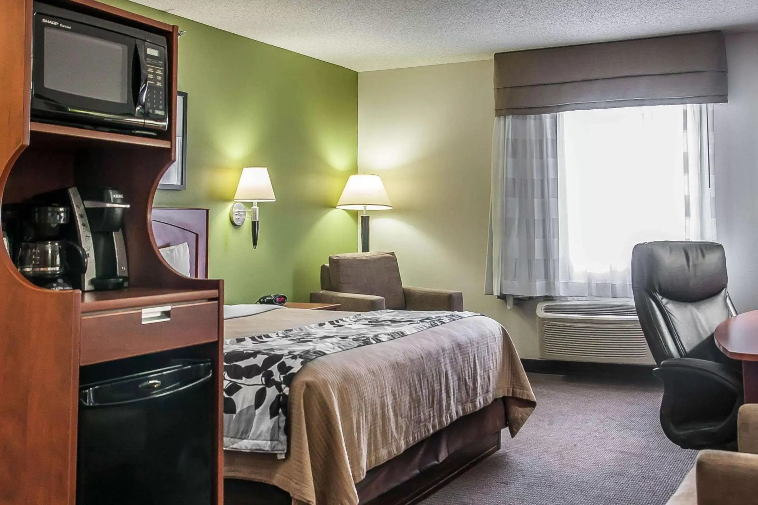 King Room with Roll In Shower - Accessible/Non-Smoking in Sleep Inn & Suites Conference Center and Water Park