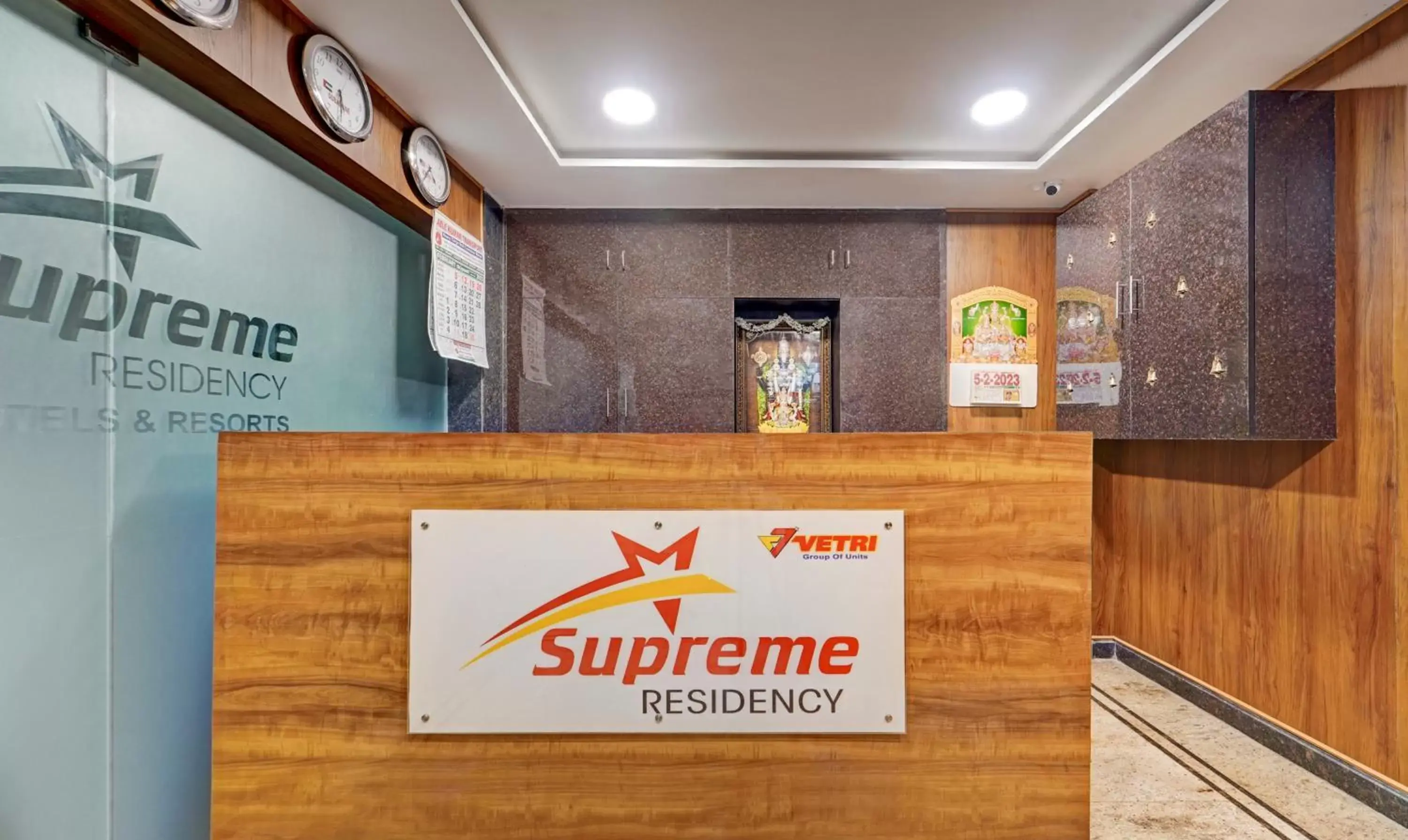 Lobby or reception in Treebo Vetri Supreme Residency Lobby or reception in Treebo Vetri Supreme Residency